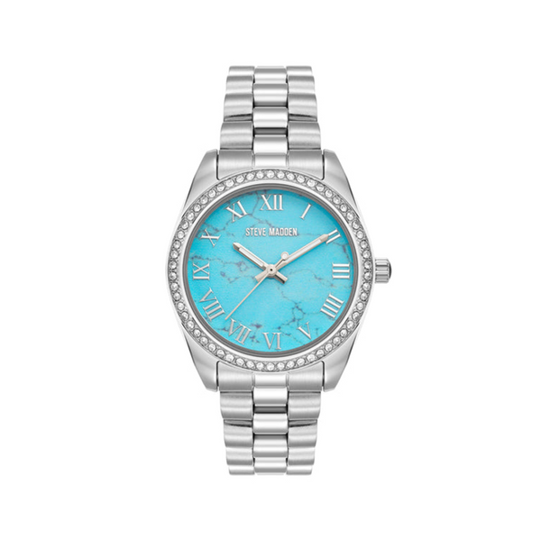 Steve madden silver watch best sale