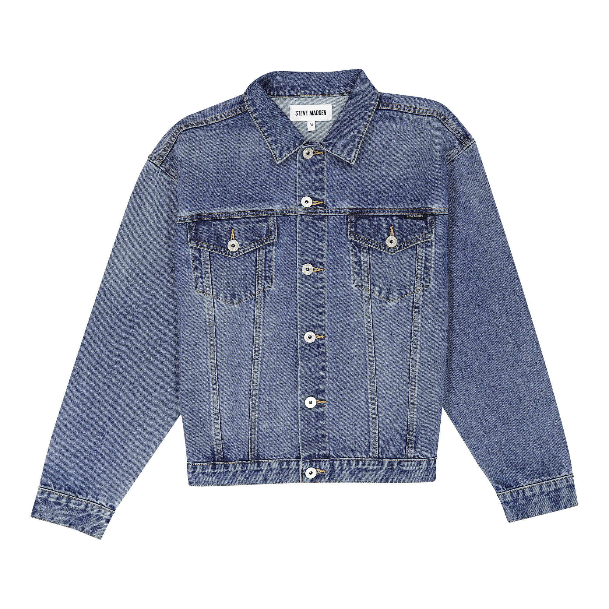 DODGE MID BLUE DENIM TRUCKER JACKET – Steve Madden South Africa