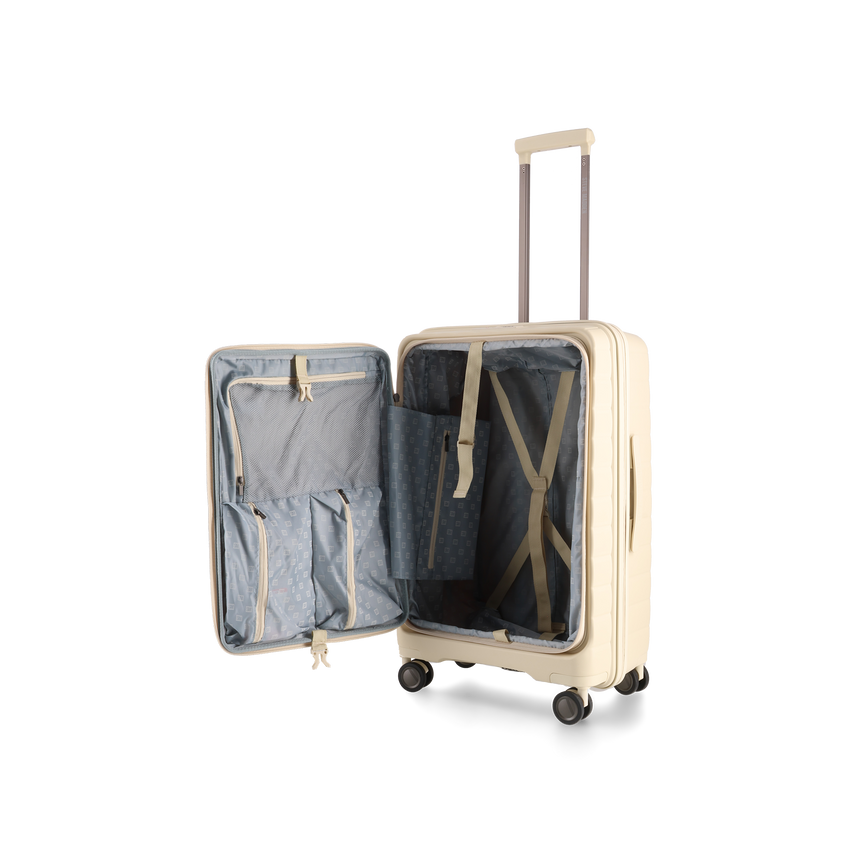 MANHATTAN JET SET CREAM LUGGAGE - MEDIUM 64cm