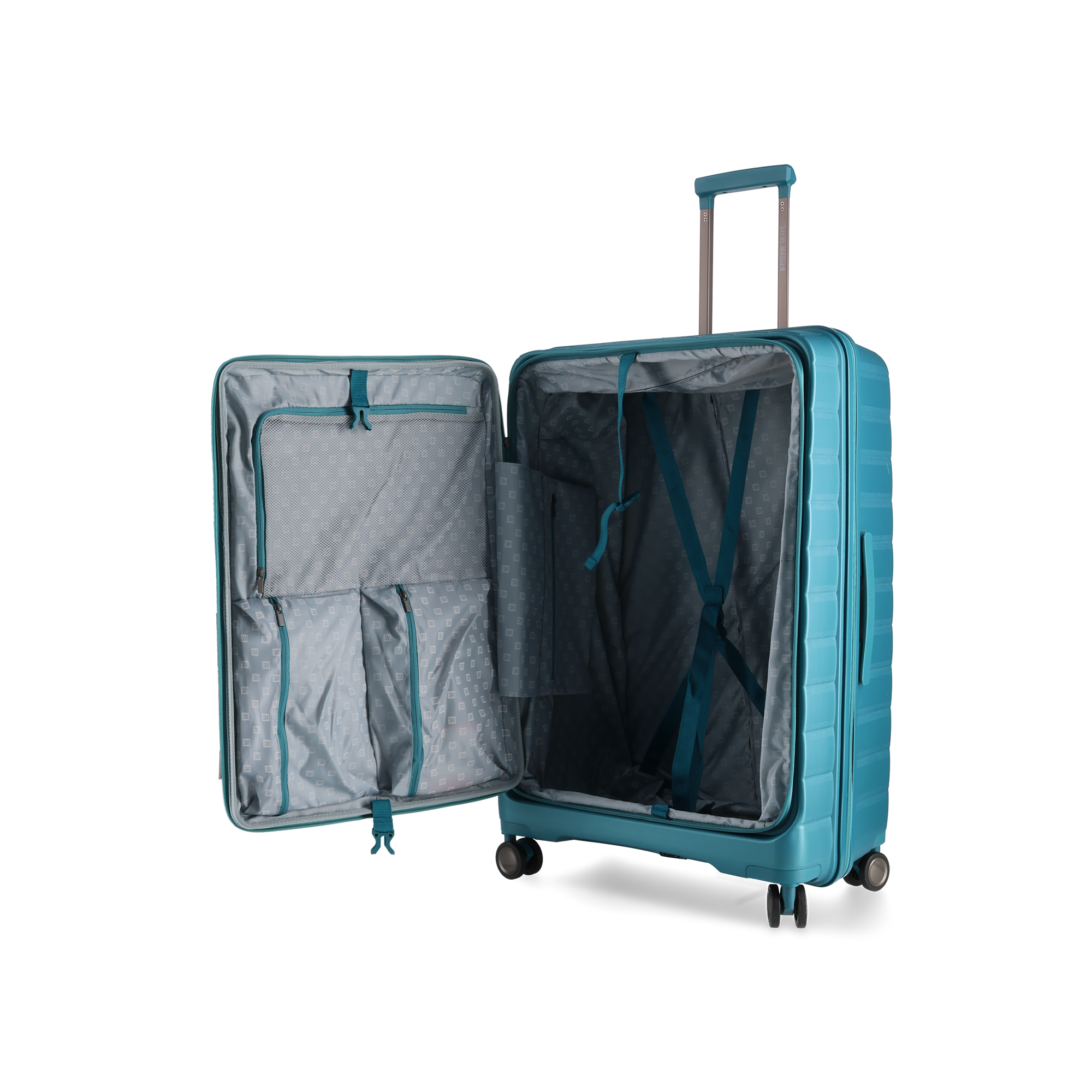 MANHATTAN JET SET TEAL BLUE LUGGAGE - LARGE 74cm