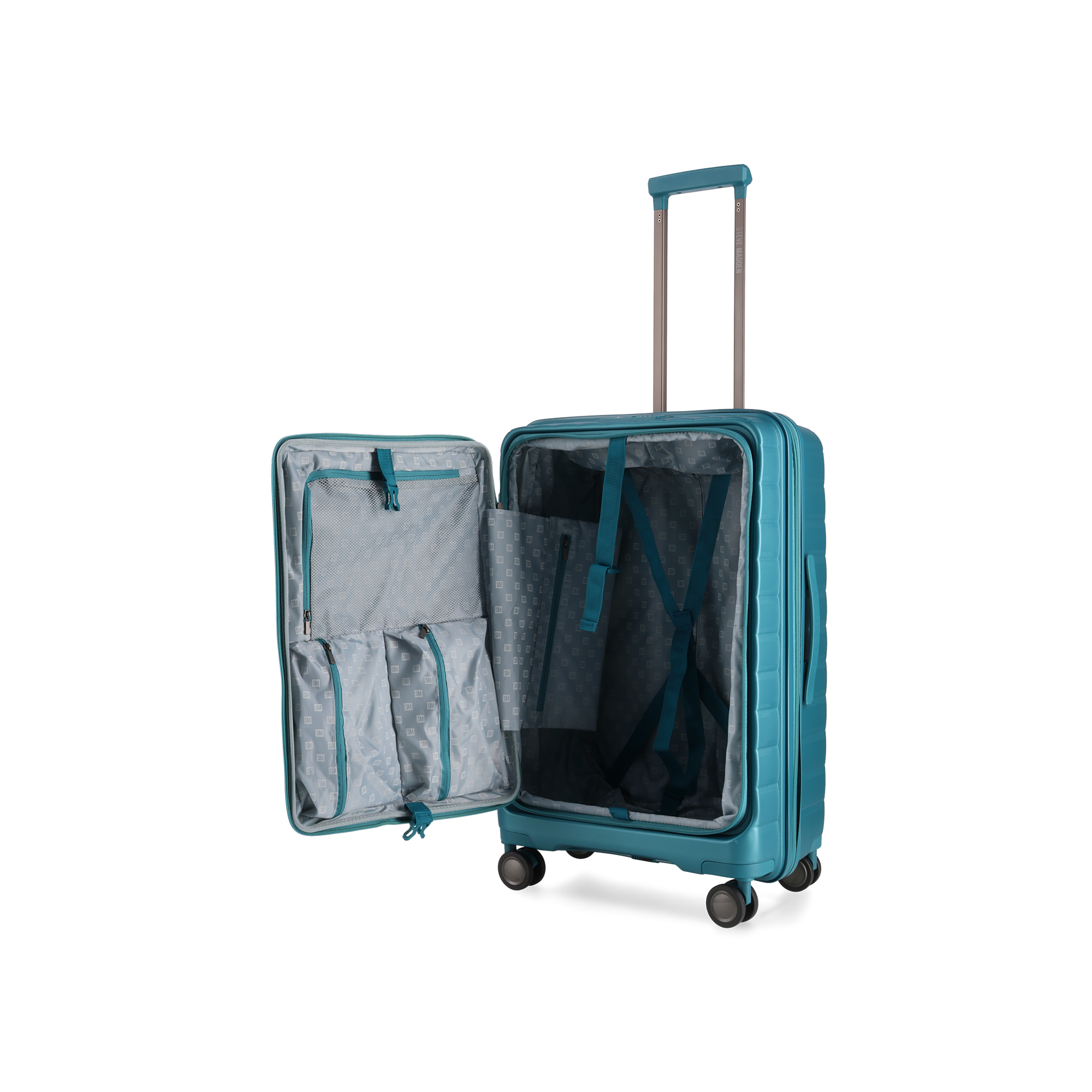 MANHATTAN JET SET TEAL BLUE LUGGAGE - MEDIUM 64cm