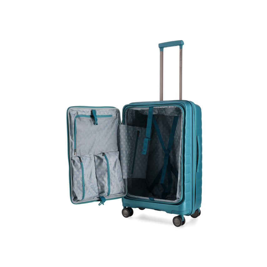 MANHATTAN JET SET TEAL BLUE LUGGAGE - MEDIUM 64cm