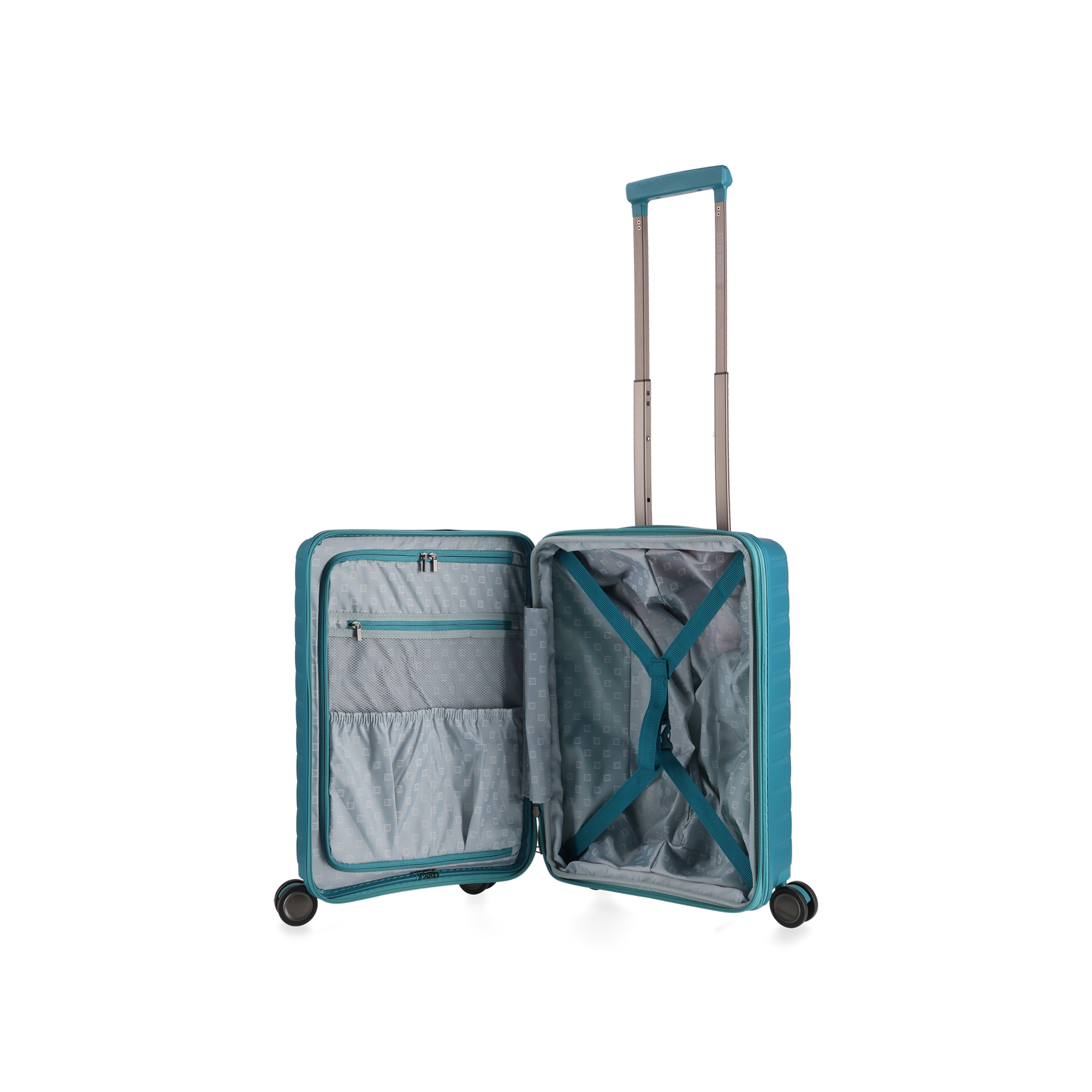 MANHATTAN JET SET TEAL BLUE LUGGAGE - CARRY ON 54cm