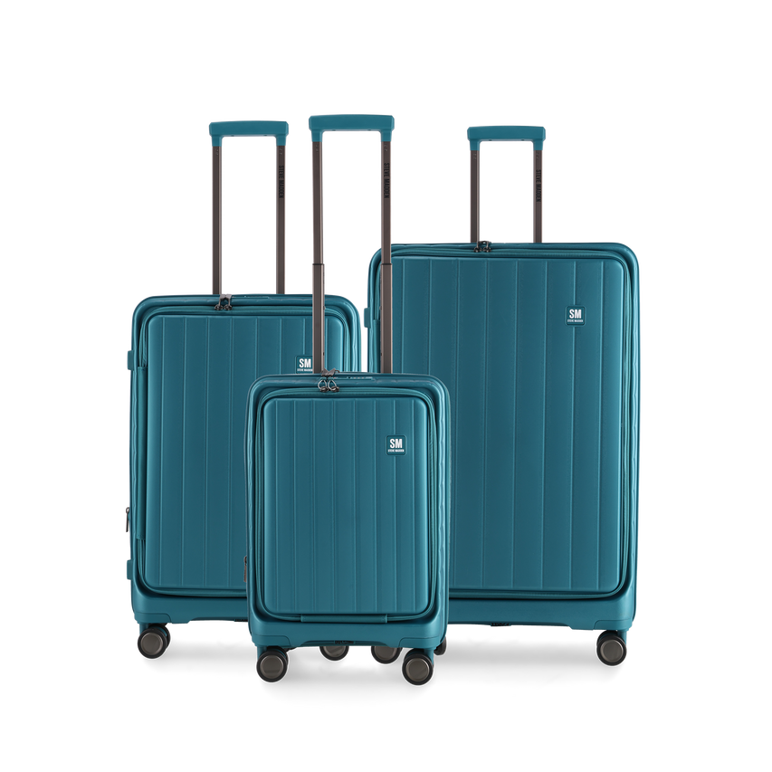 MANHATTAN JET SET TEAL BLUE LUGGAGE - MEDIUM 64cm