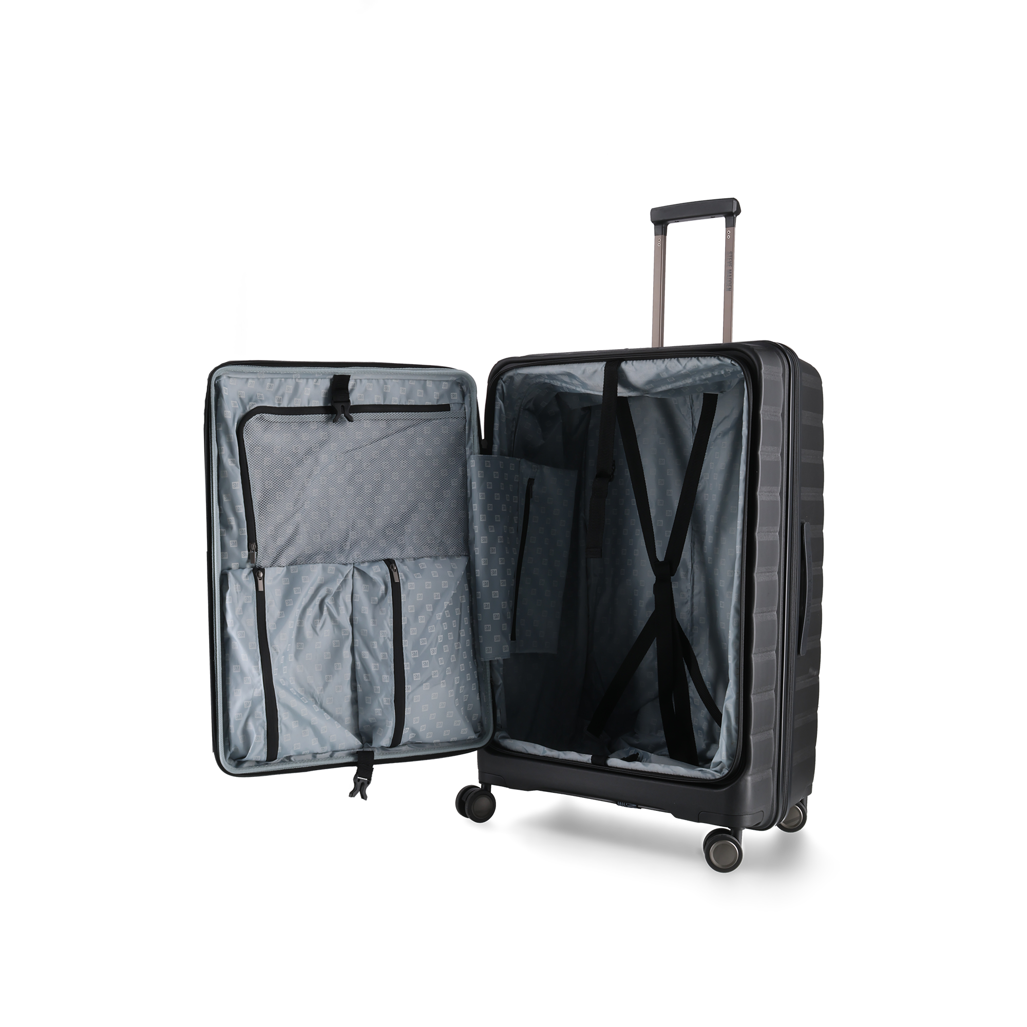 MANHATTAN JET SET BLACK LUGGAGE - LARGE 74cm