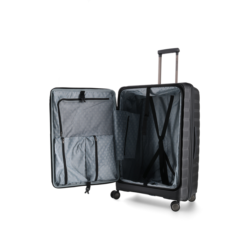 MANHATTAN JET SET BLACK LUGGAGE - LARGE 74cm