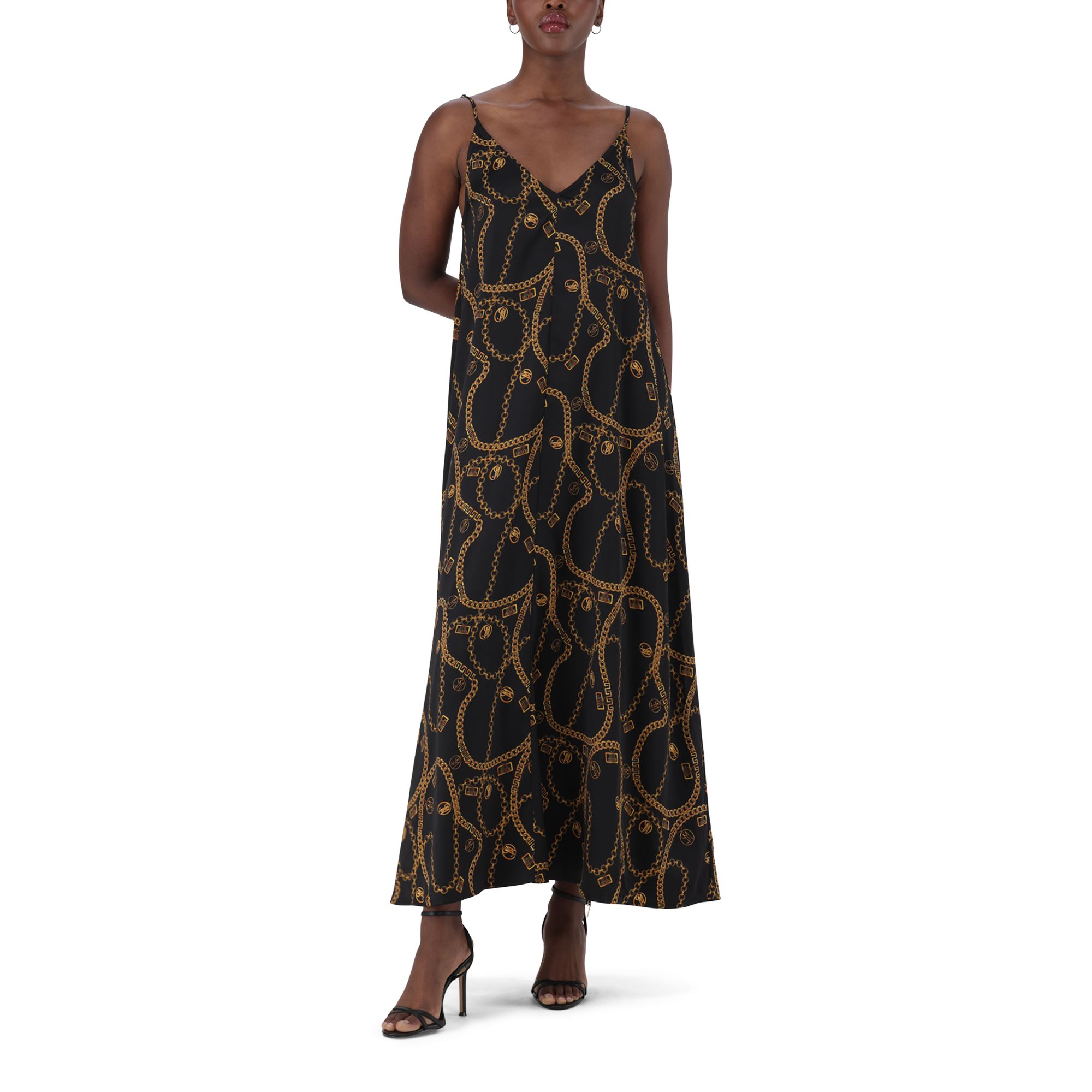 ZAHARA BLACK CAMISOLE DRESS