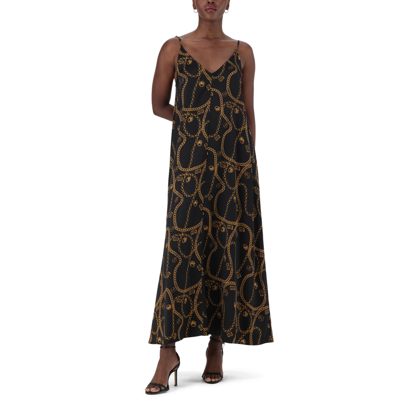 ZAHARA BLACK CAMISOLE DRESS