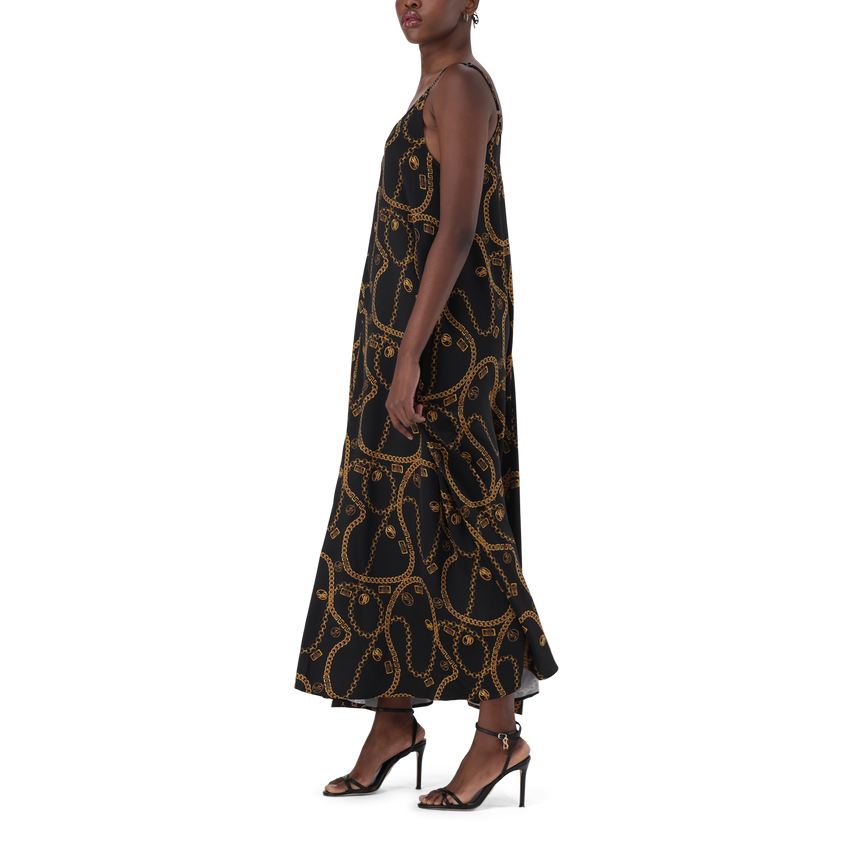 ZAHARA BLACK CAMISOLE DRESS
