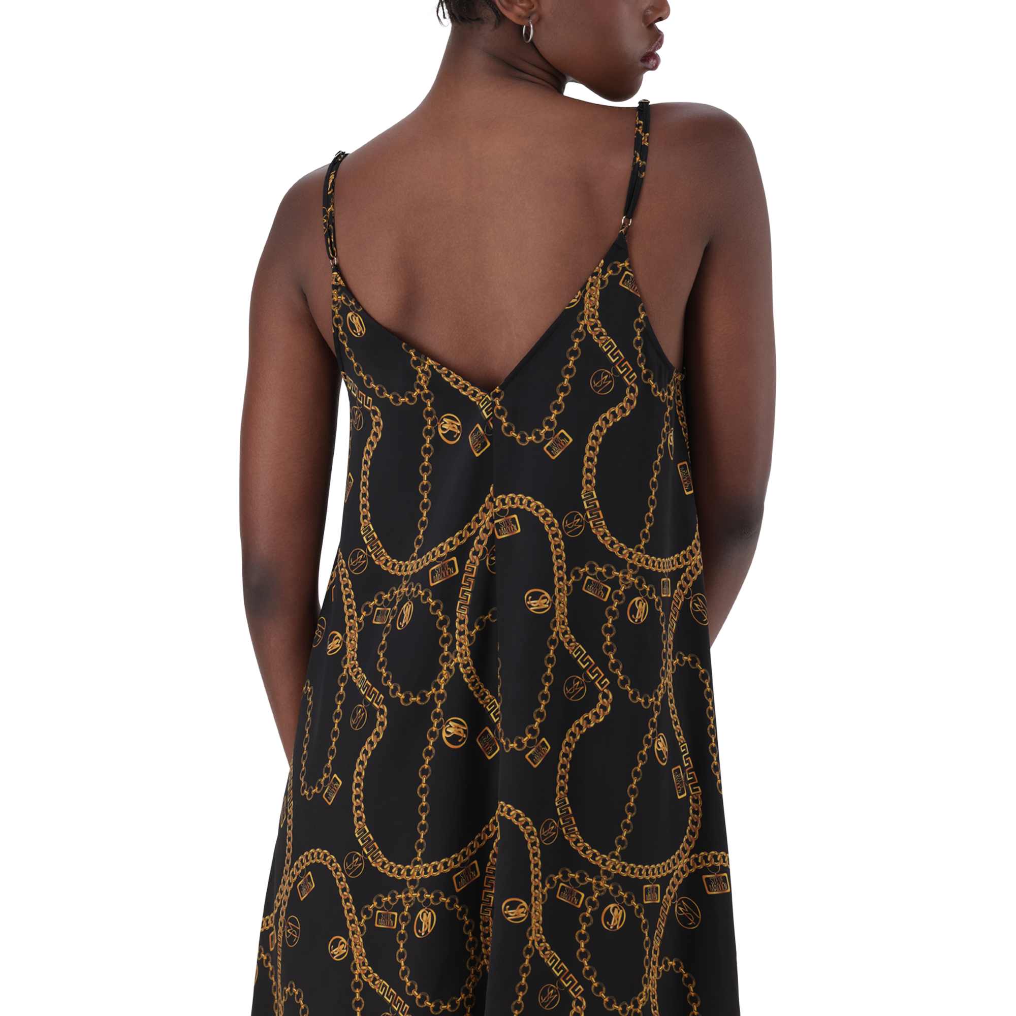 ZAHARA BLACK CAMISOLE DRESS