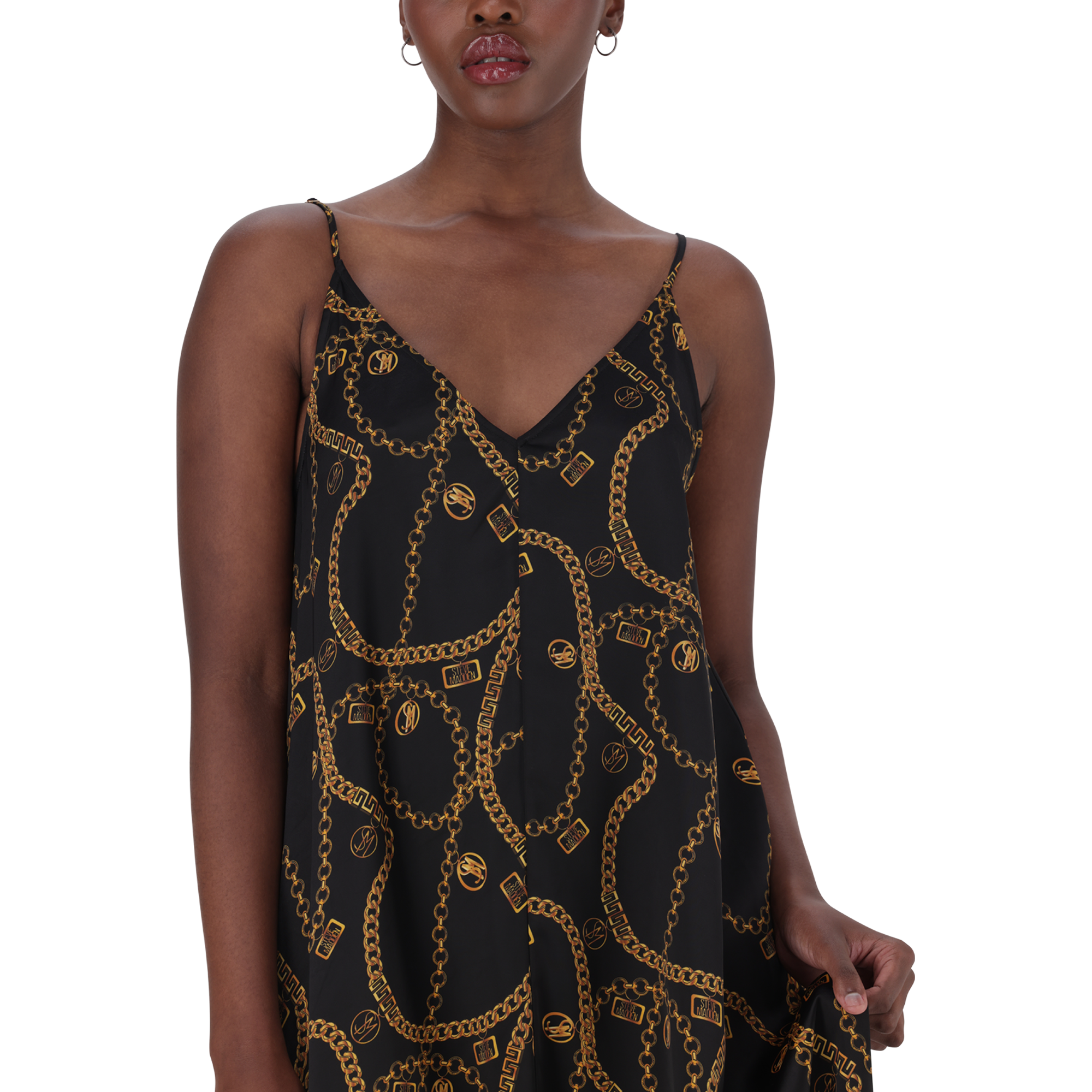 ZAHARA BLACK CAMISOLE DRESS
