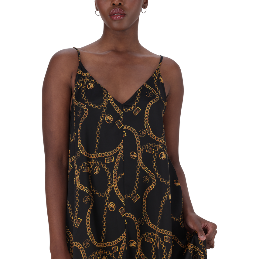 ZAHARA BLACK CAMISOLE DRESS