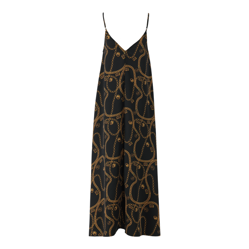 ZAHARA BLACK CAMISOLE DRESS