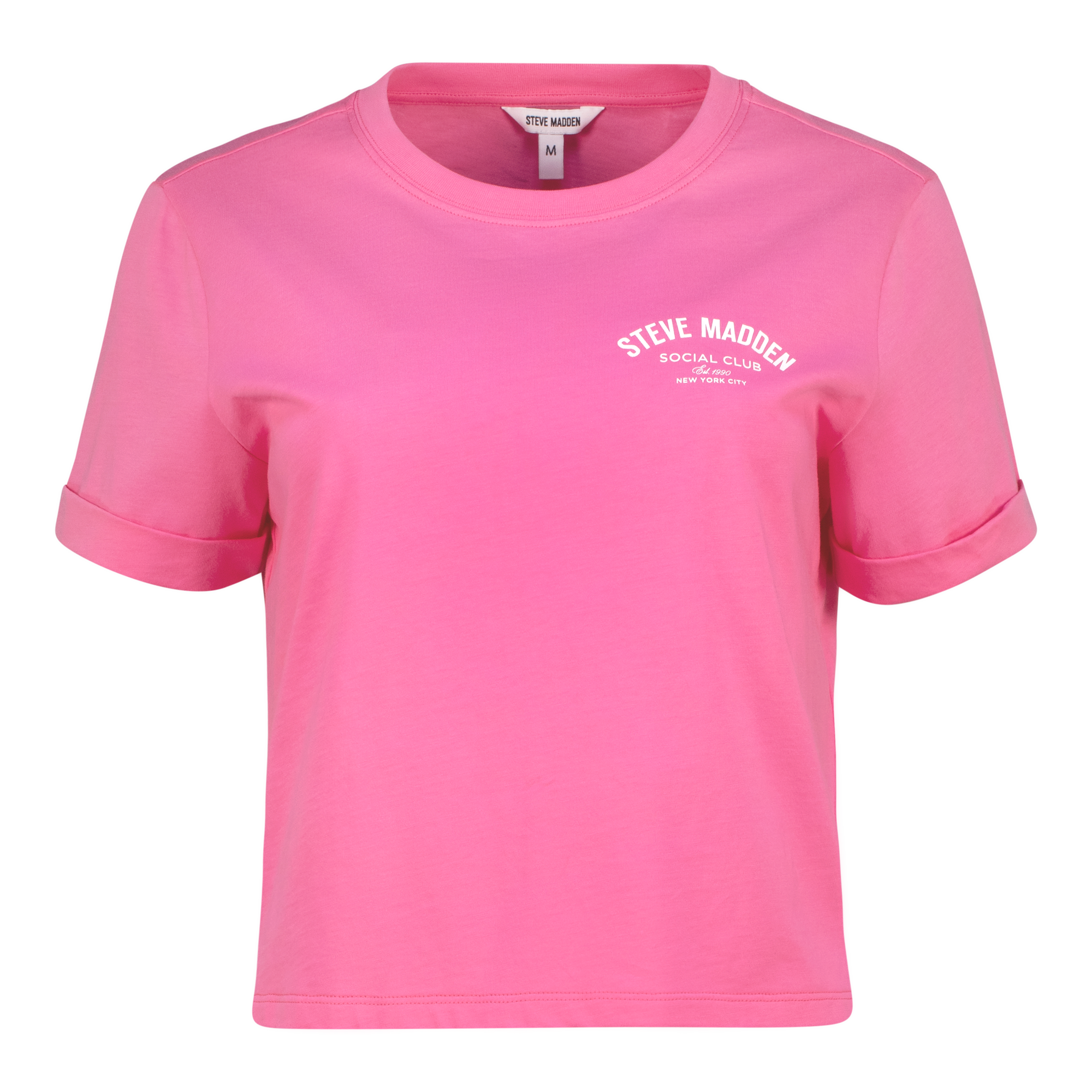 PAMALA BRIGHT PINK BASIC LOGO TEE – Steve Madden South Africa