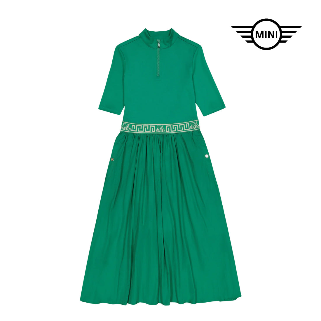INDIA EMERALD FIT & FLARE 1/4 ZIP MIDI DRESS Steve Madden South Africa INDIA EMERALD FIT & FLARE 1/4 ZIP MIDI DRESS Steve Madden South Africa
