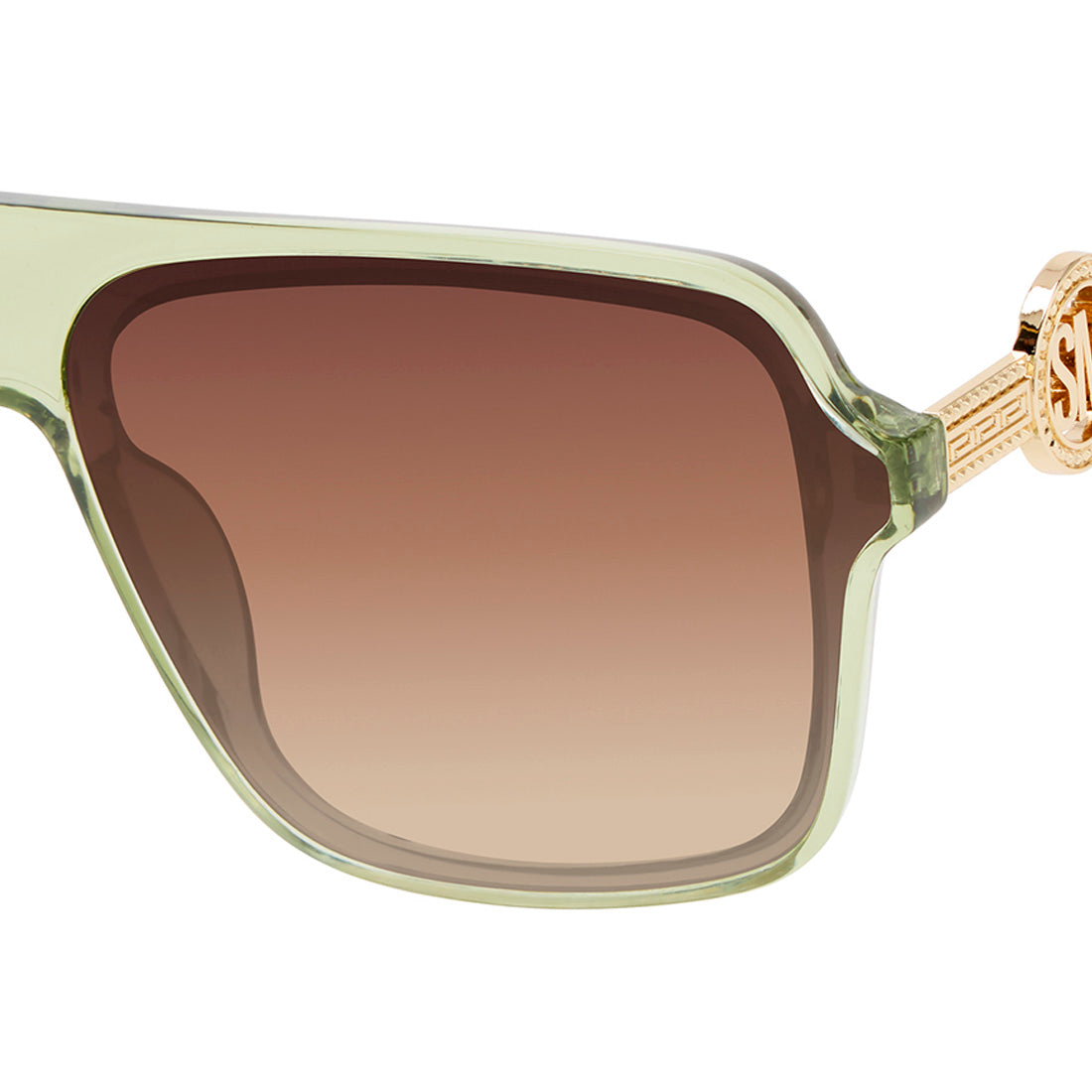 TELLIE SHINY CRYSTAL GREEN-GOLD - view 3