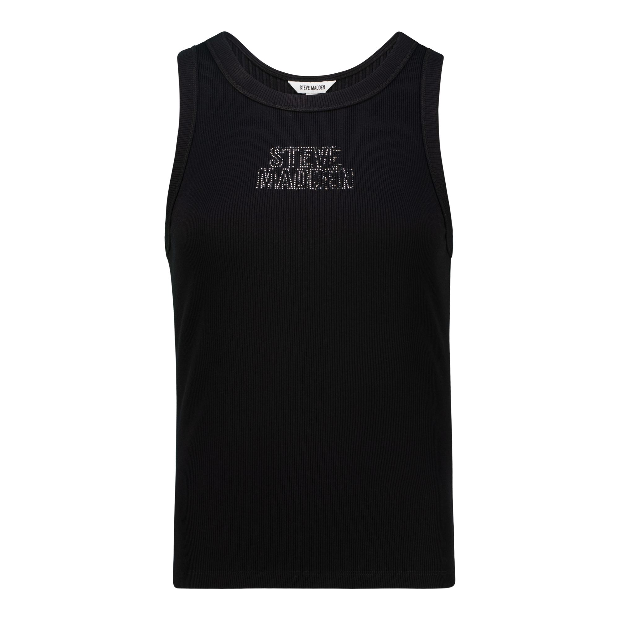 AALIYAH BLACK SPARKLE LOGO TANK - view 7
