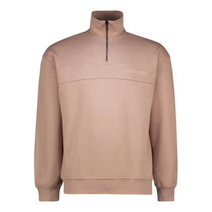 ATLAS TAUPE FRENCH TERRY COLLARED SWEAT