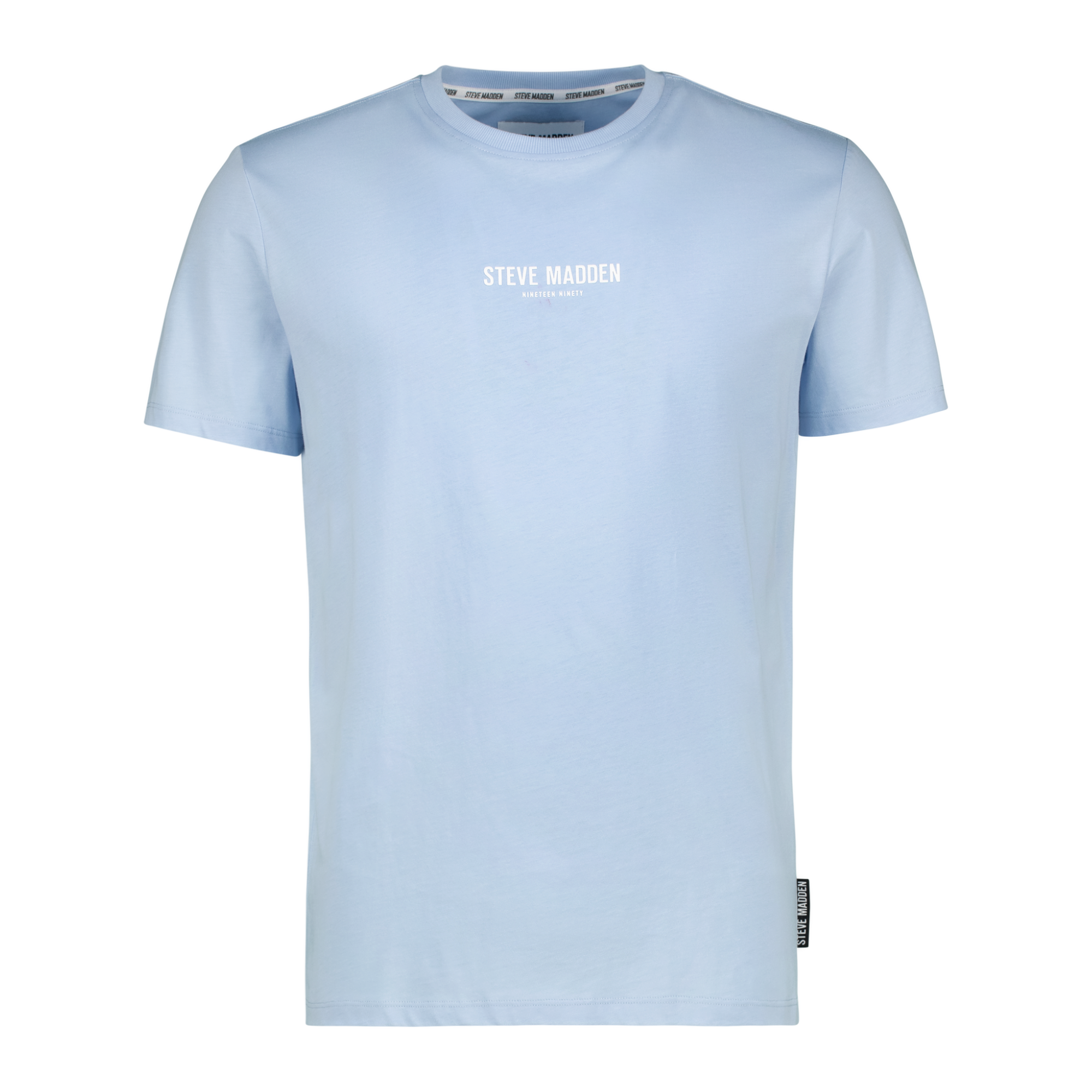 JACE CREW CHARMBRAY BLUE NECK LOGO T-SHIRT