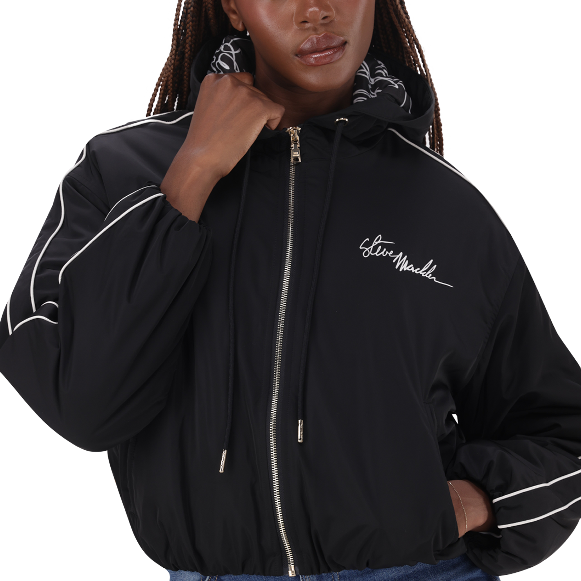 IMANI BLACK PUFFER JACKET - view 3