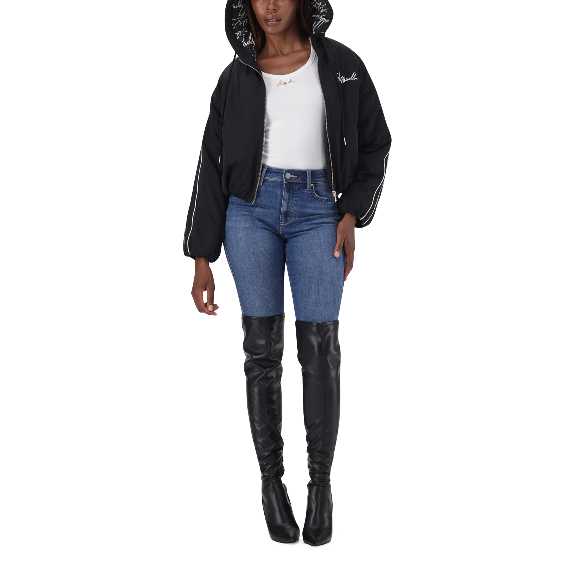 IMANI BLACK PUFFER JACKET - view 6