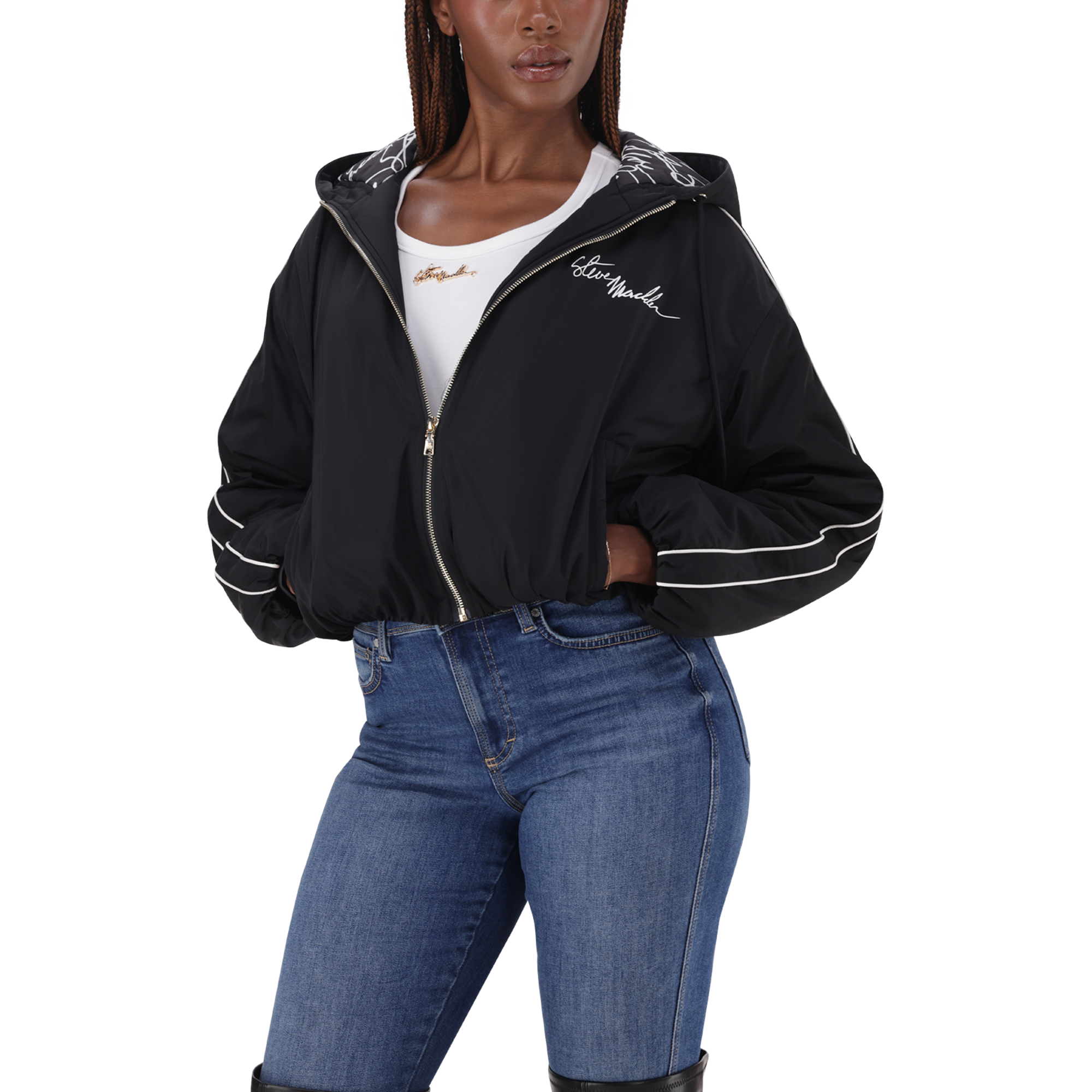 IMANI BLACK PUFFER JACKET - view 4