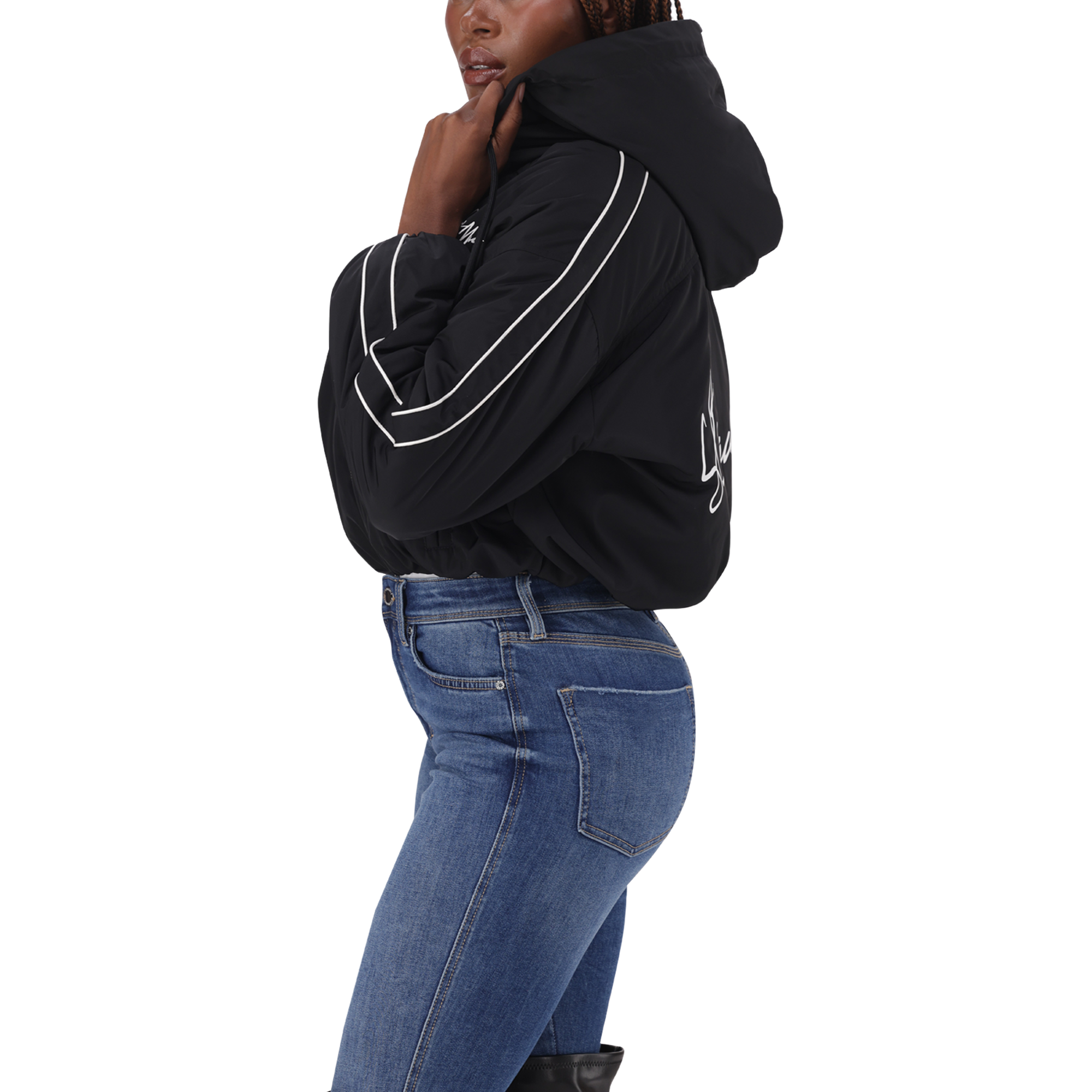 IMANI BLACK PUFFER JACKET - view 5