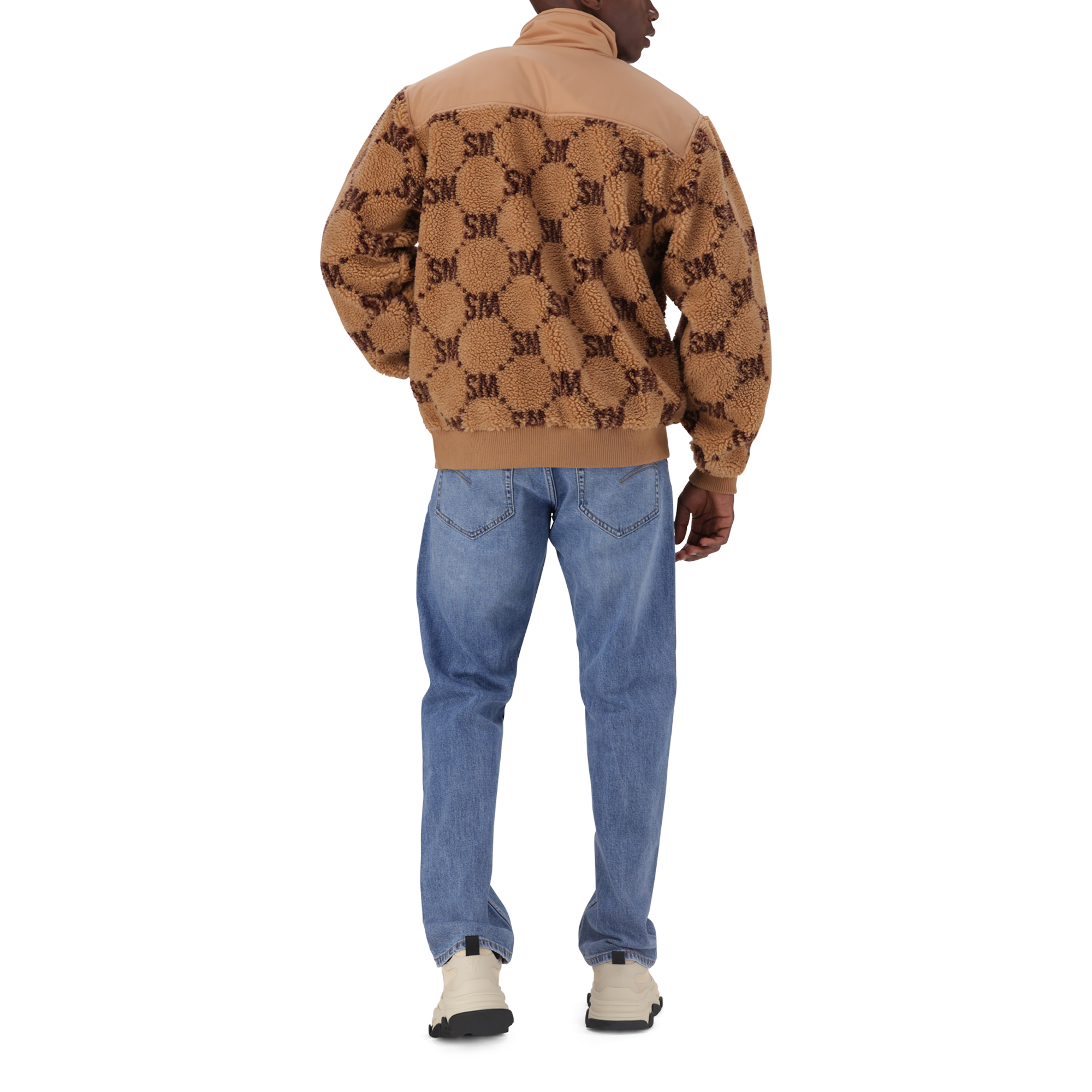 JESSE CAMEL TEDDY FLEECE COLLARED SWEAT