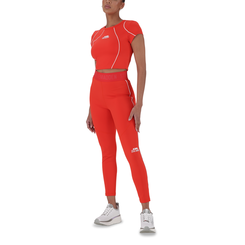ASTRID RED ACTIVE LEGGINGS