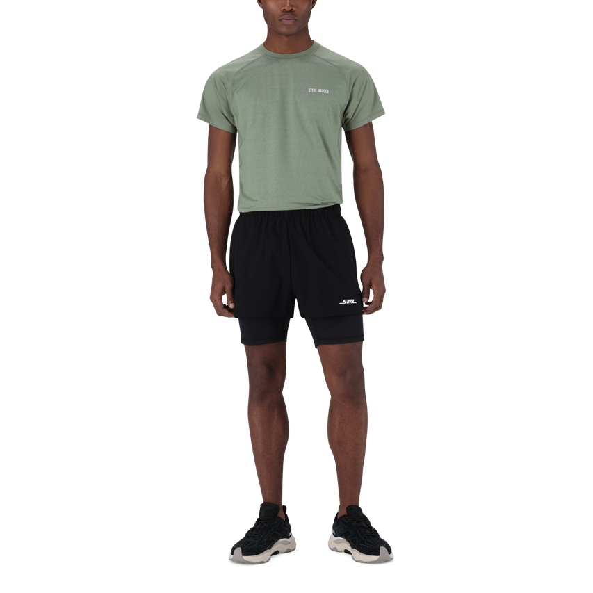 AMOS BLACK 2-IN-1 ACTIVE SHORTS