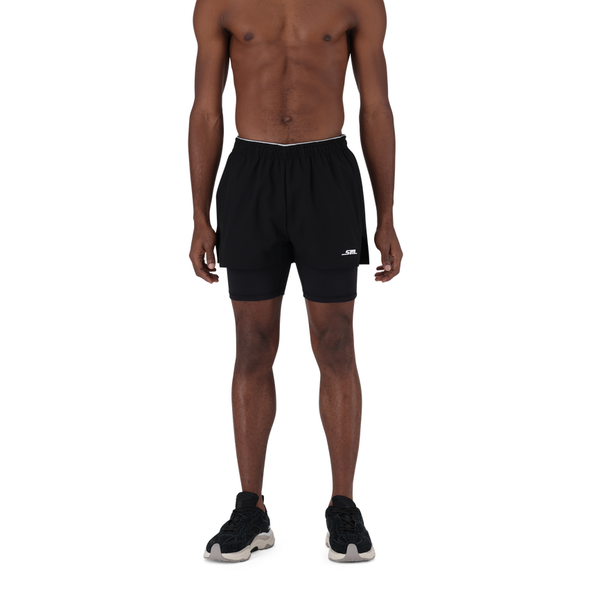AMOS BLACK 2-IN-1 ACTIVE SHORTS