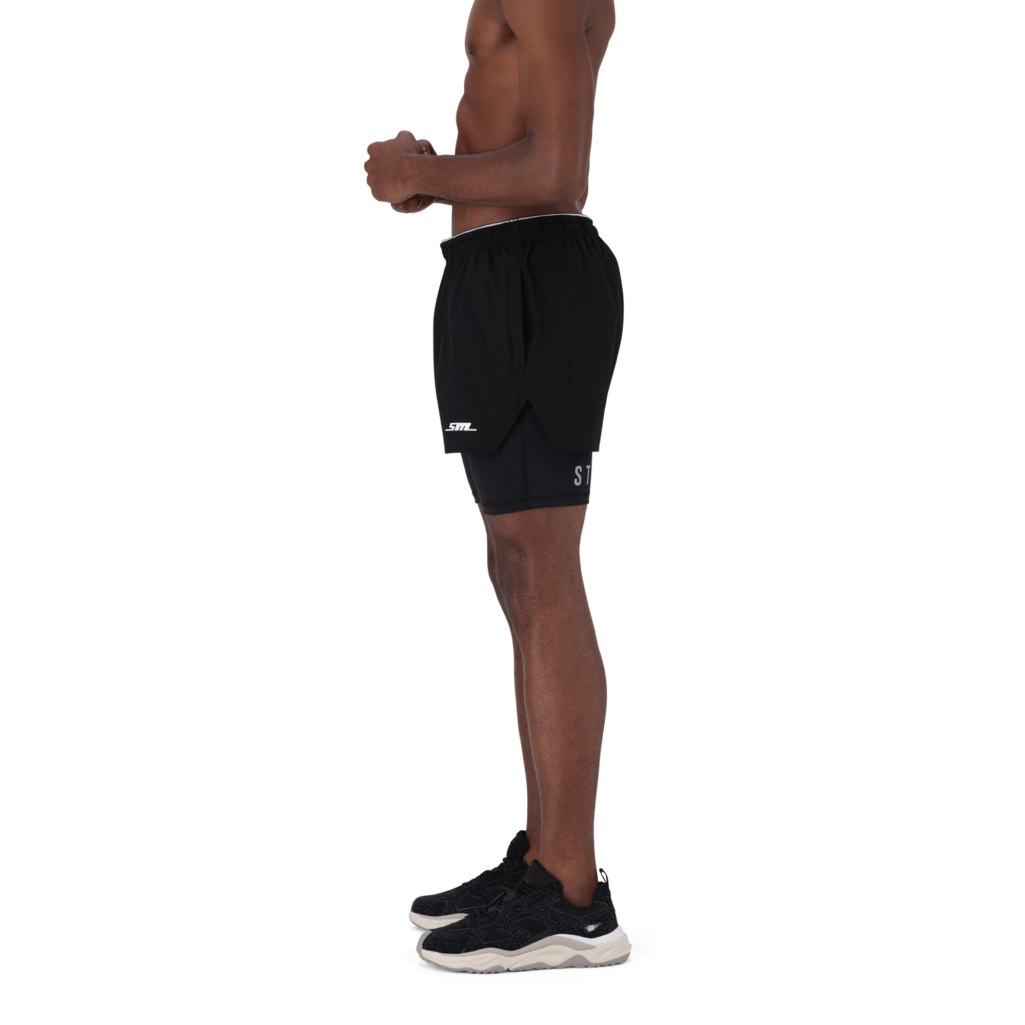 AMOS BLACK 2-IN-1 ACTIVE SHORTS