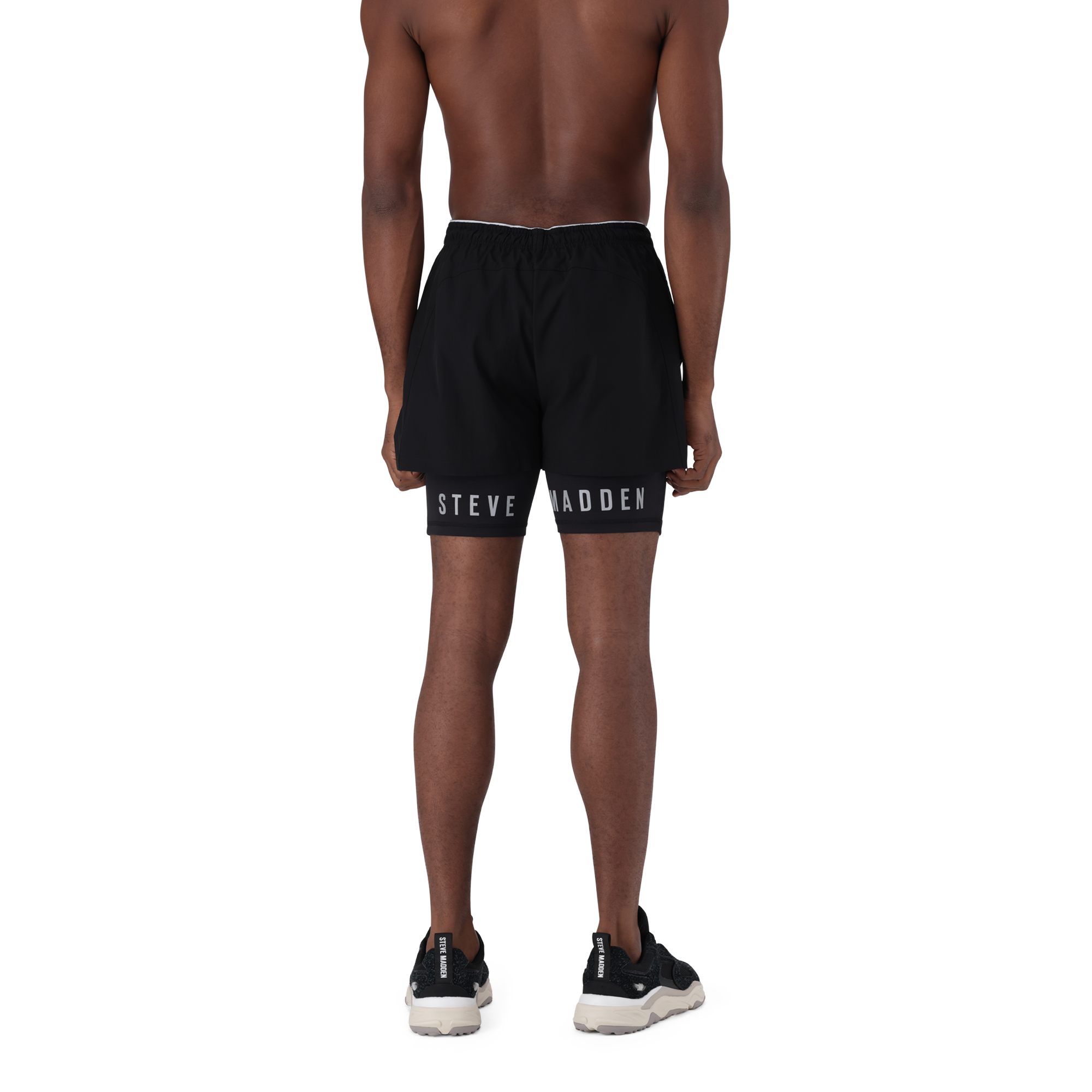 AMOS BLACK 2-IN-1 ACTIVE SHORTS