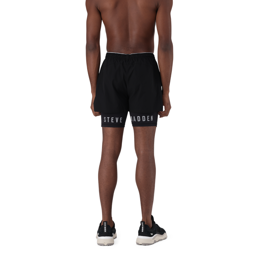 AMOS BLACK 2-IN-1 ACTIVE SHORTS