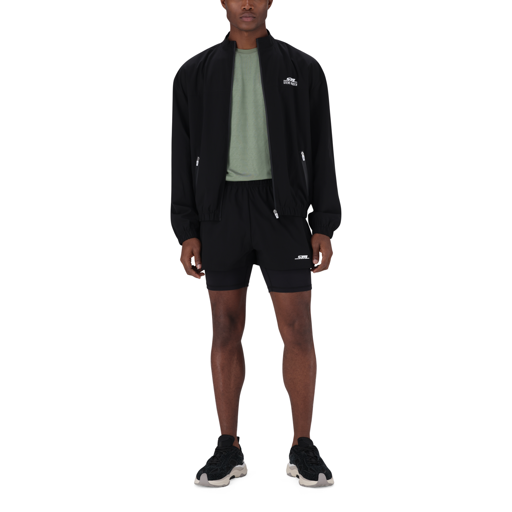 AMOS BLACK 2-IN-1 ACTIVE SHORTS