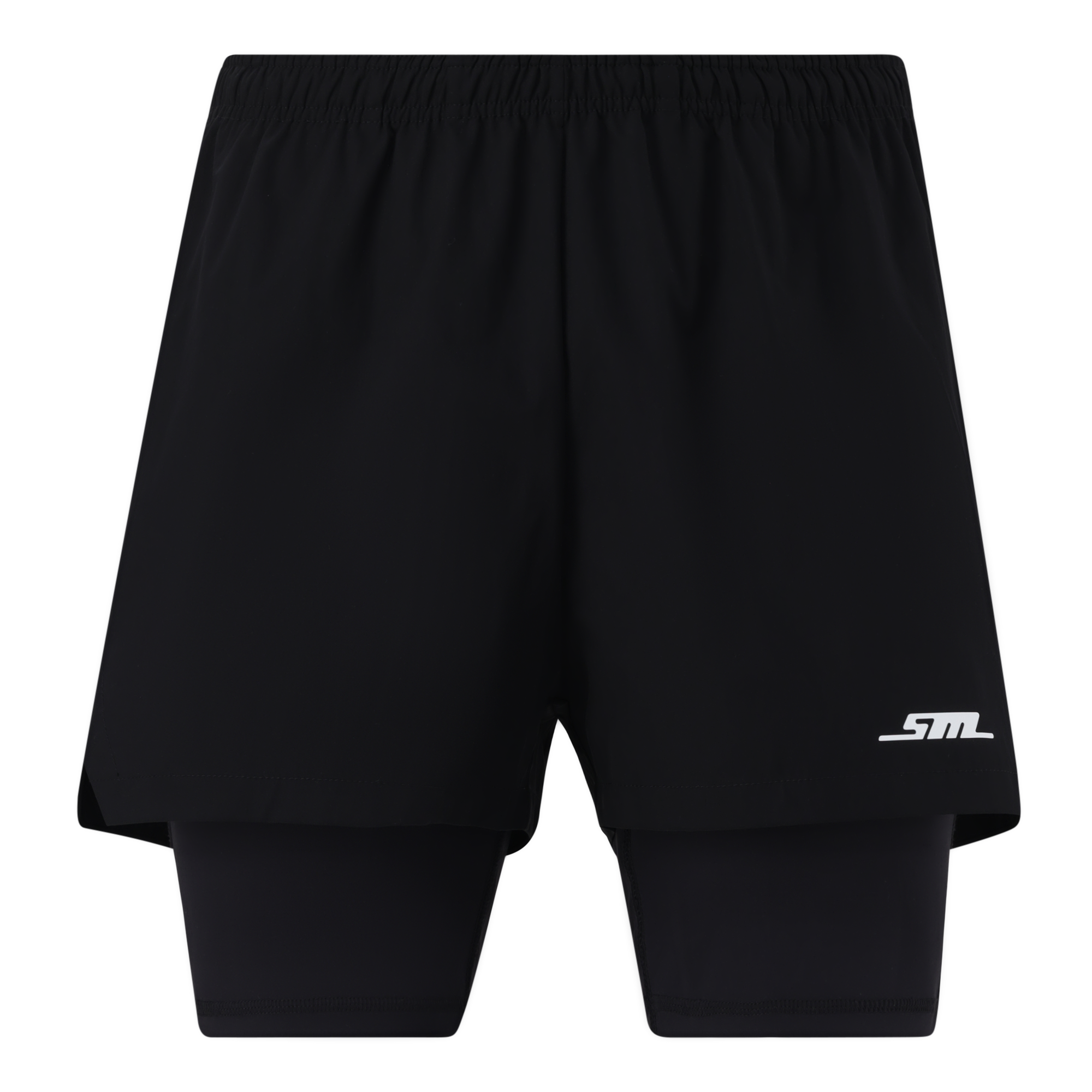 AMOS BLACK 2-IN-1 ACTIVE SHORTS