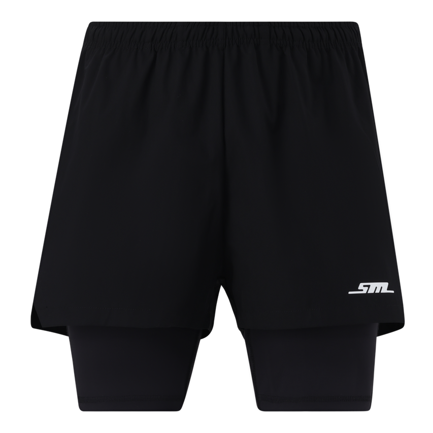 AMOS BLACK 2-IN-1 ACTIVE SHORTS