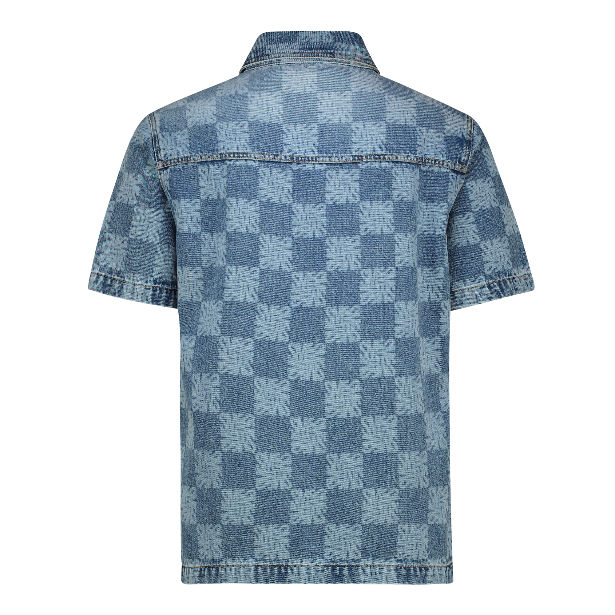 NICO MID BLUE PRINTED DENIM SHIRT