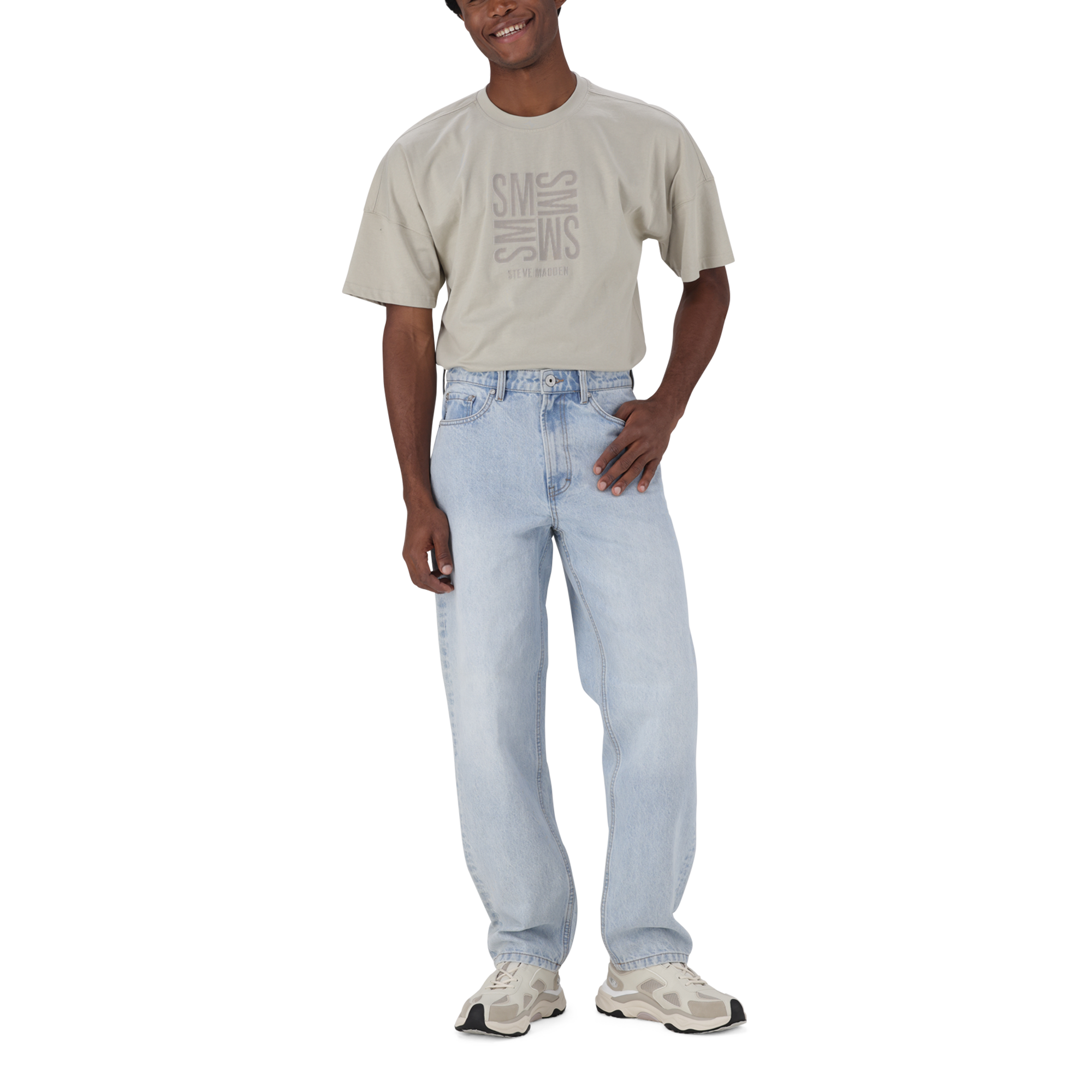 OSCAR STRAIGHT FIT LIGHT WASH JEANS