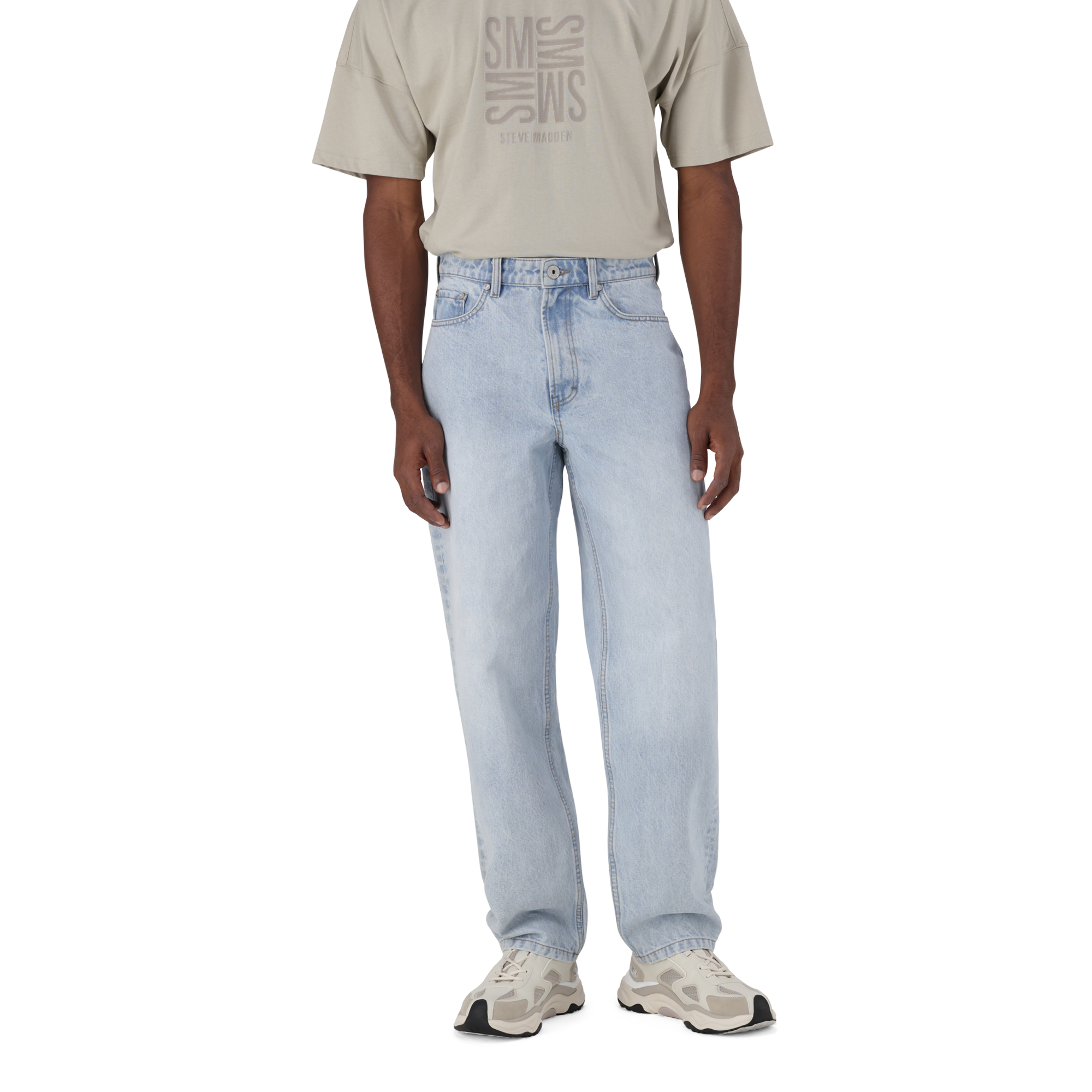 OSCAR STRAIGHT FIT LIGHT WASH JEANS