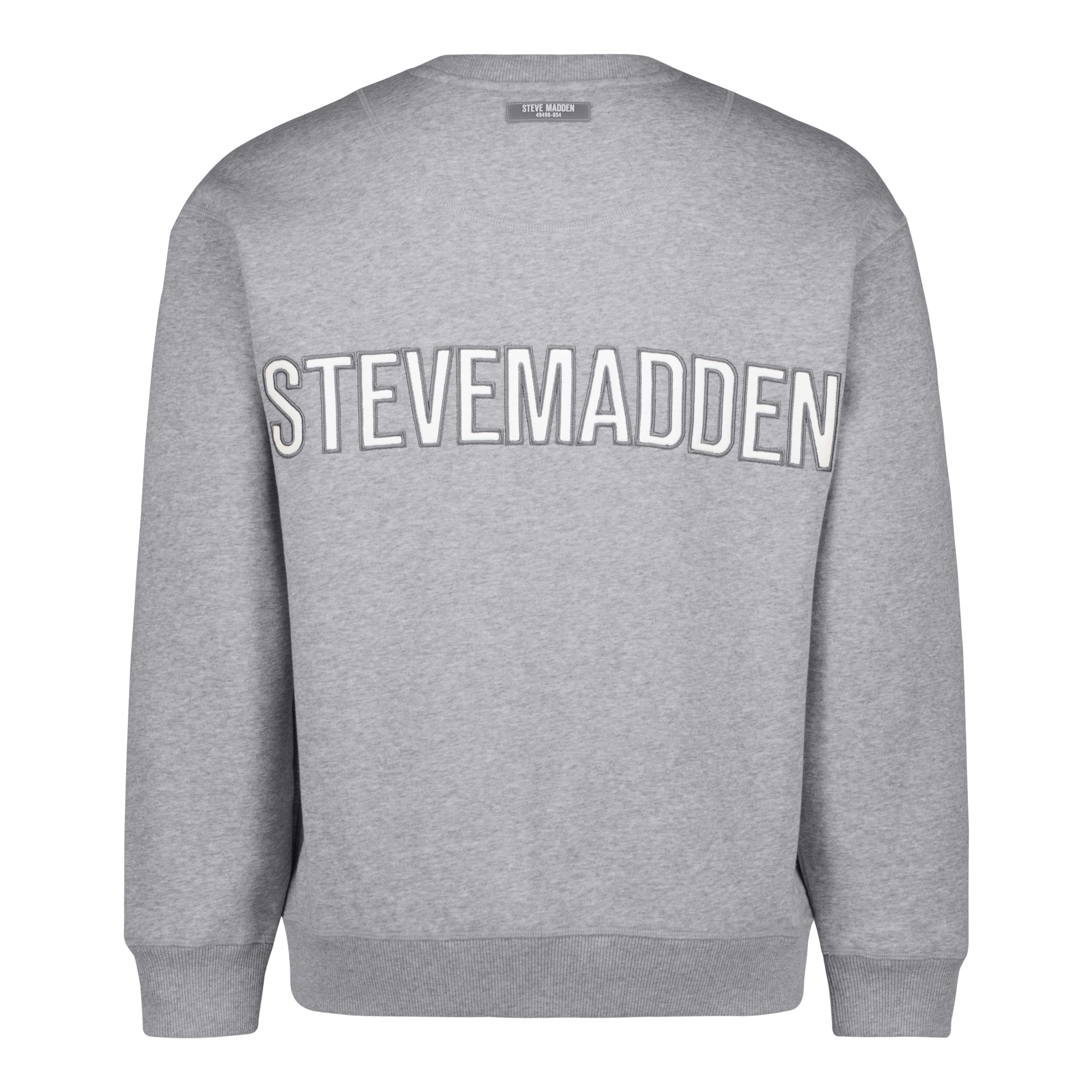 CAMDEN GREY MELANGE OVERSIZED FLEECE CREW NECK