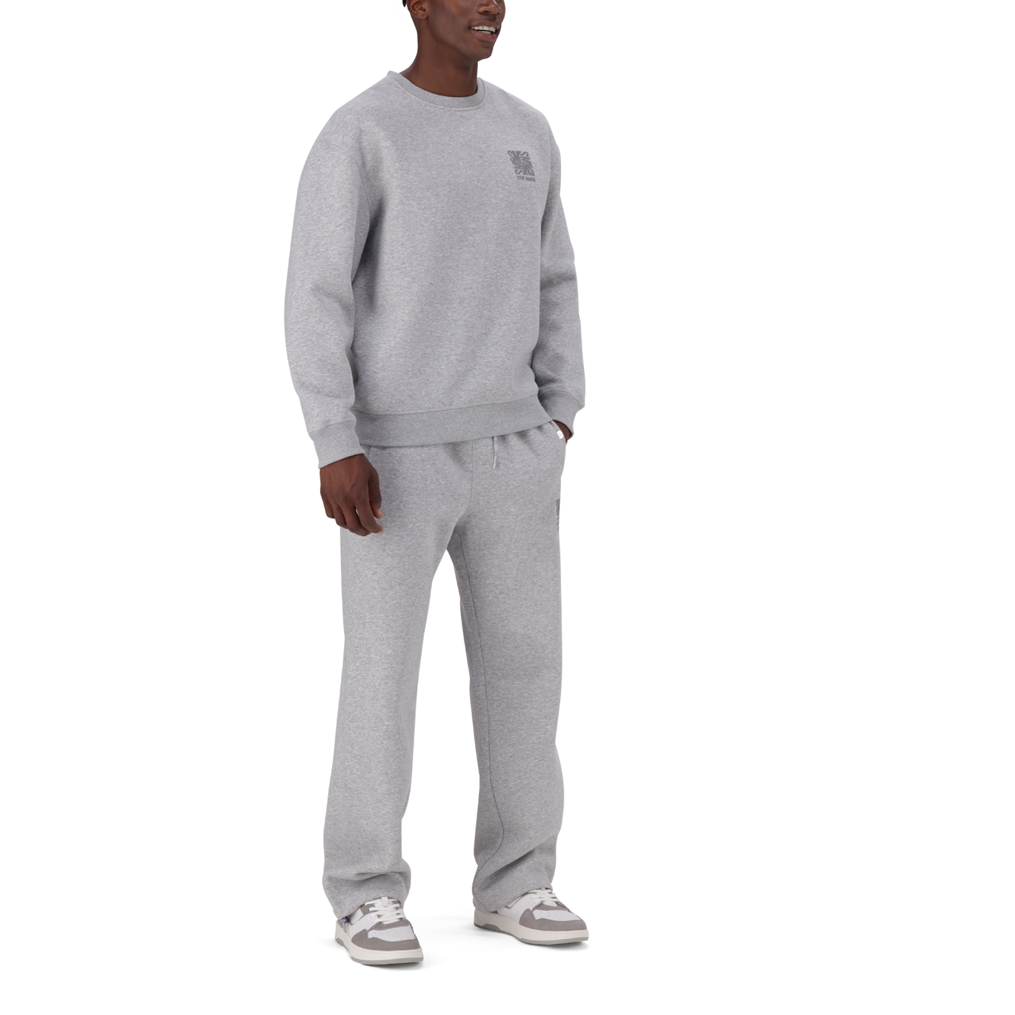 CALLUM GREY MELANGE FLEECE JOGGER