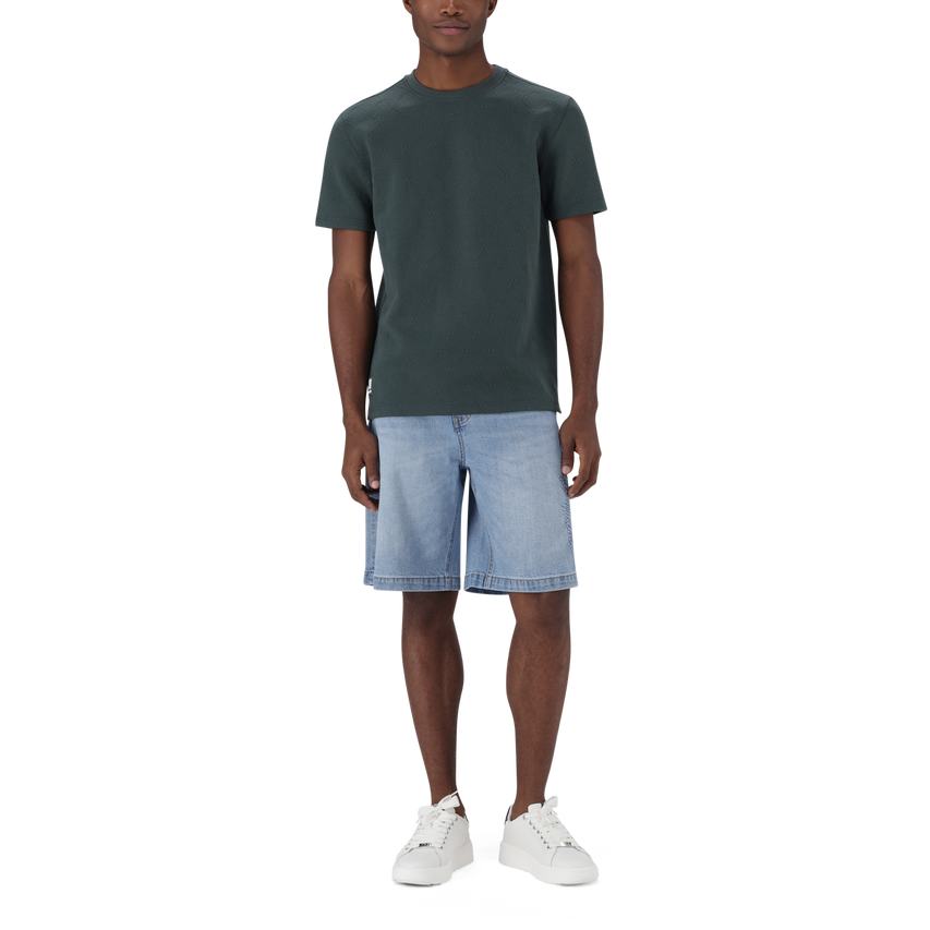 TRISTAN DARK GREEN JACQUARD T-SHIRT