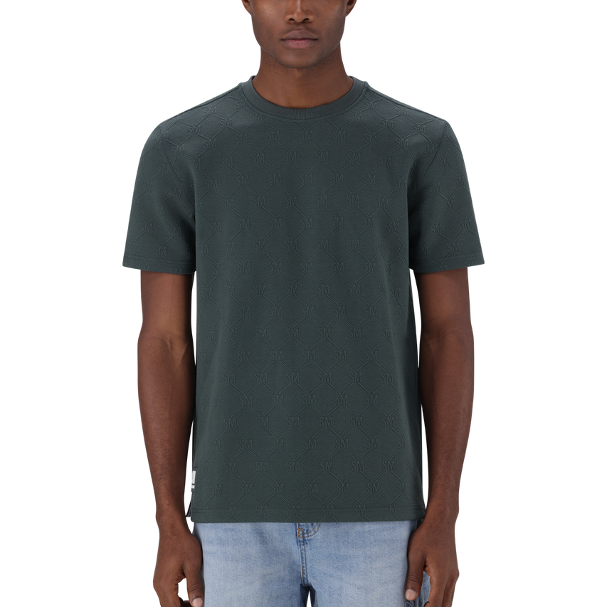TRISTAN DARK GREEN JACQUARD T-SHIRT