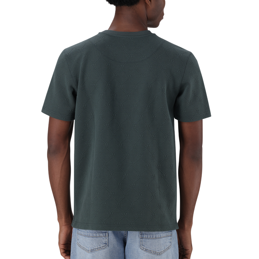 TRISTAN DARK GREEN JACQUARD T-SHIRT