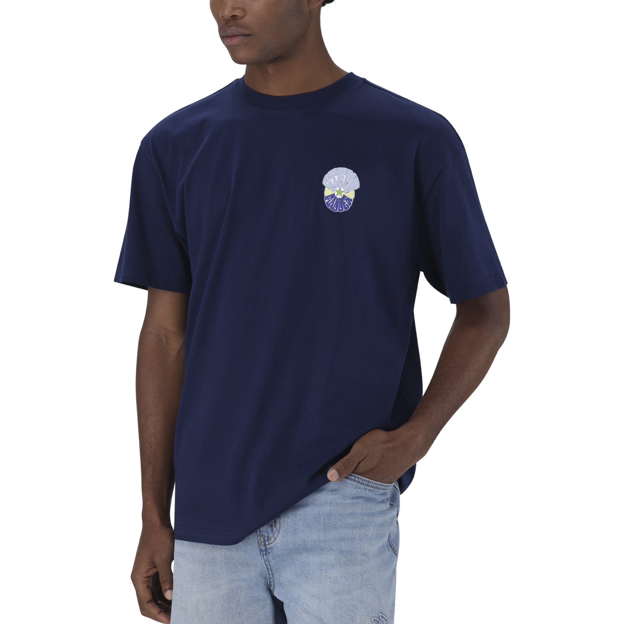 QUINCY NAVY CREW NECK T-SHIRT