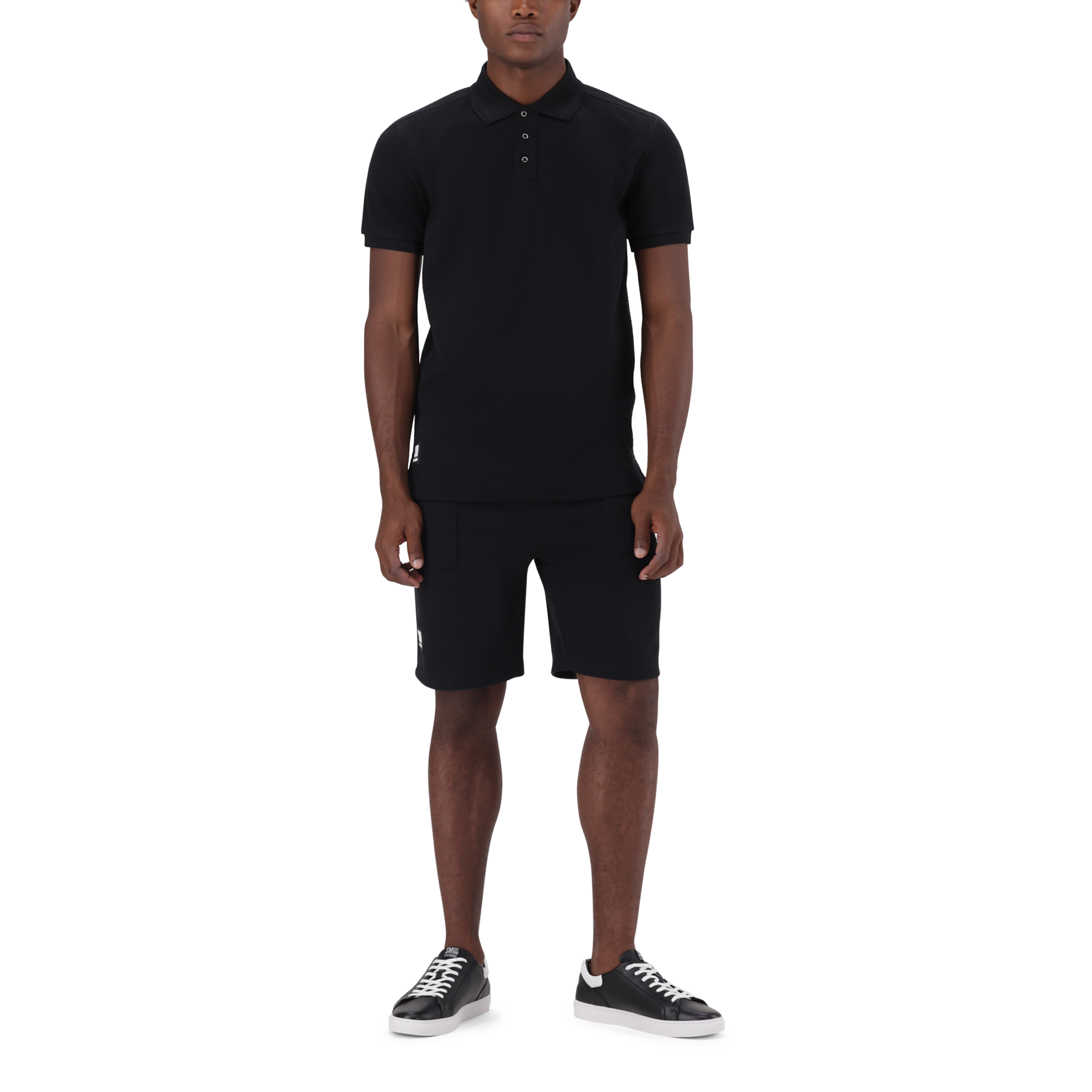 PAUL BLACK JACQUARD EMBOSSED GOLFER - view 3