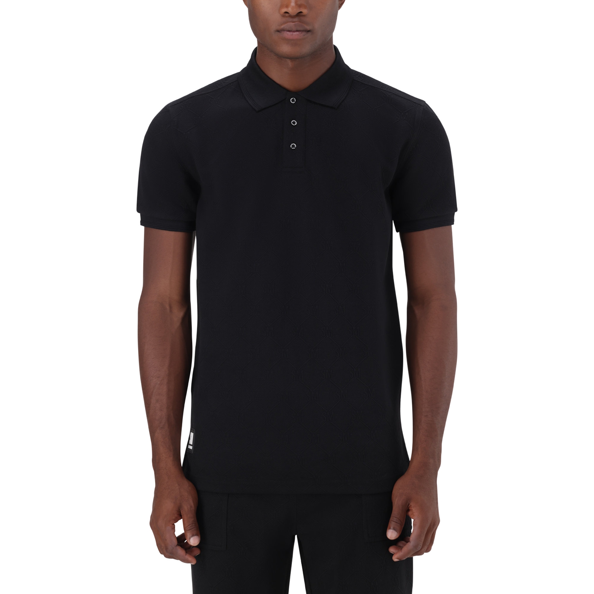 PAUL BLACK JACQUARD EMBOSSED GOLFER - view 2