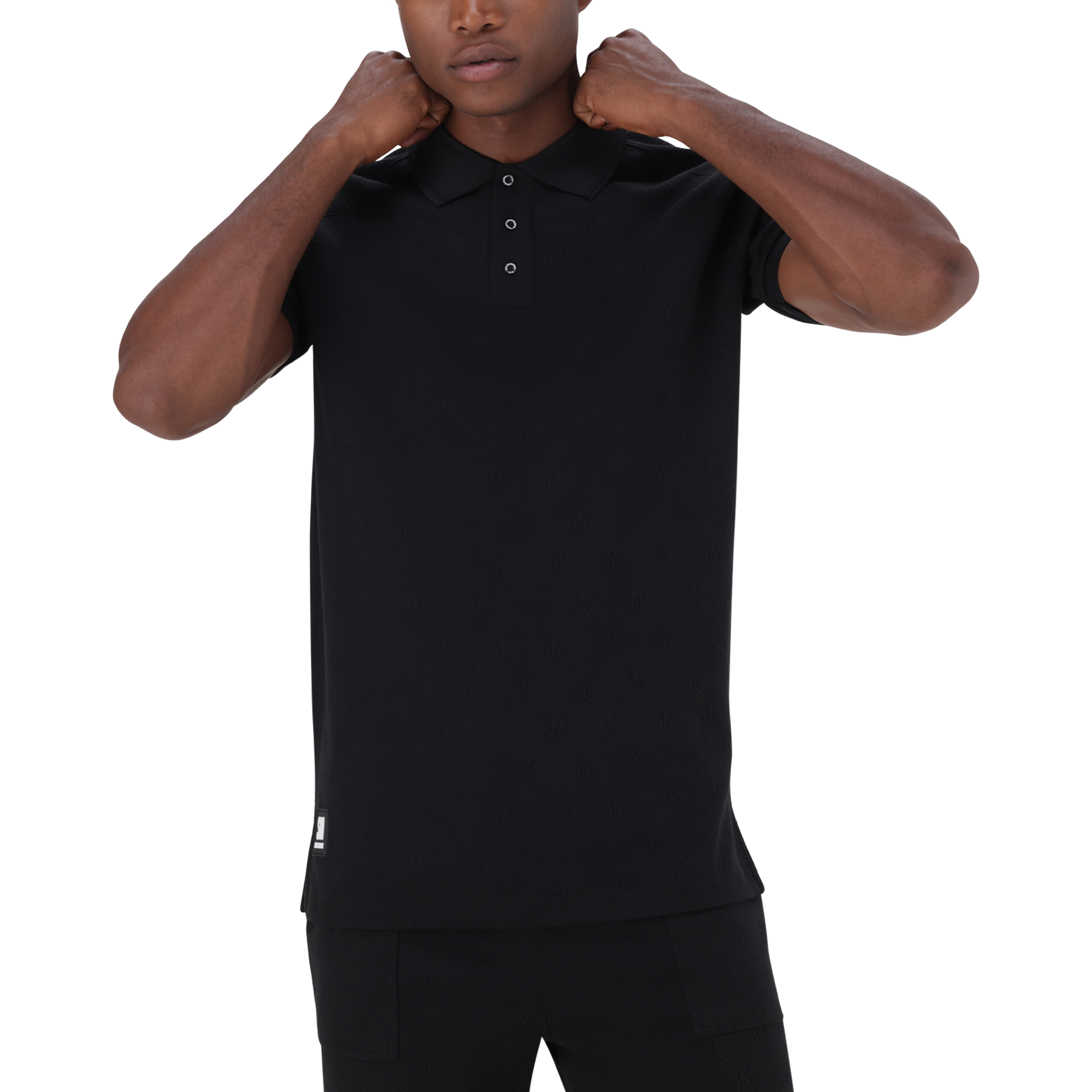 PAUL BLACK JACQUARD EMBOSSED GOLFER - view 5