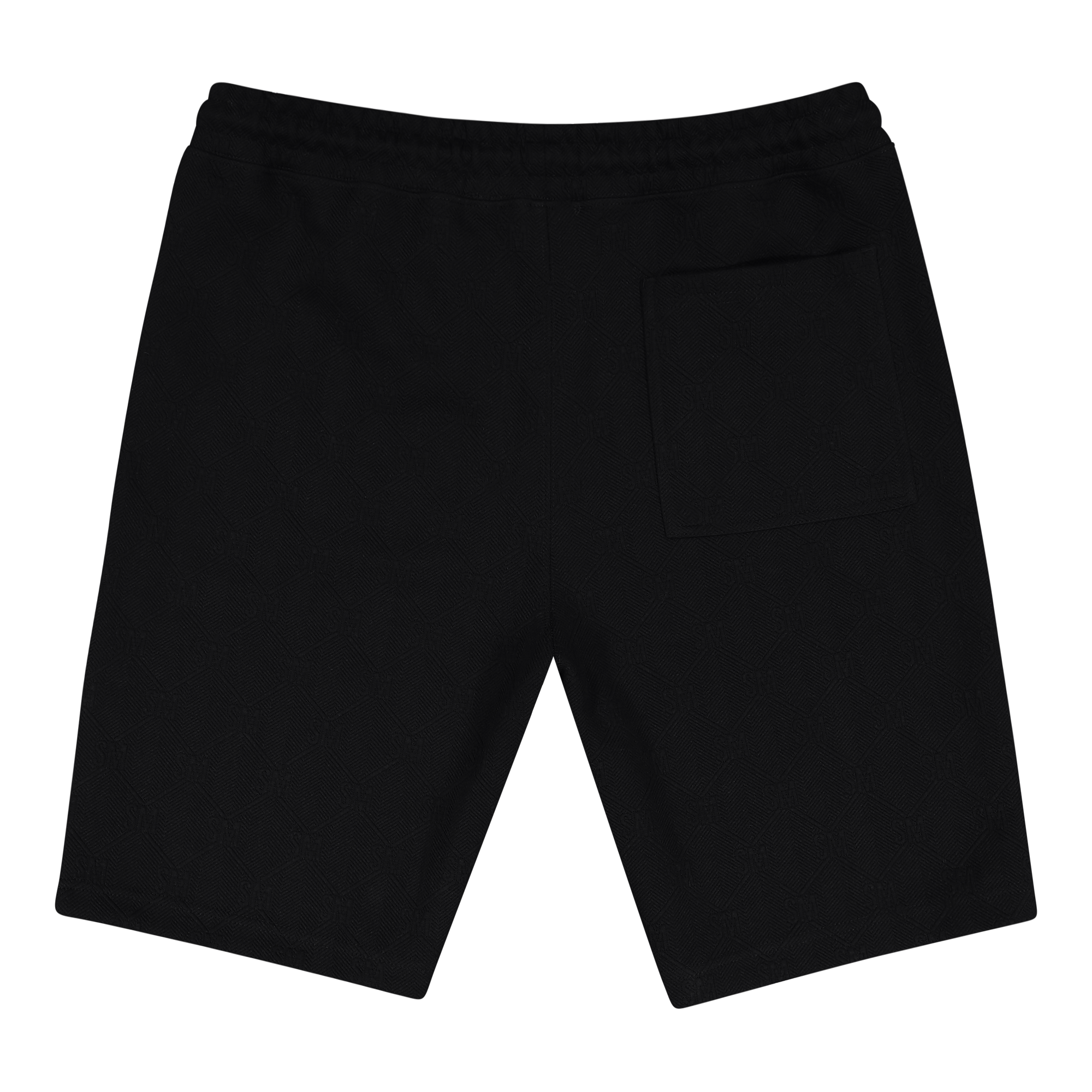 JASPER BLACK JACQUARD EMBOSSED SHORTS - view 6